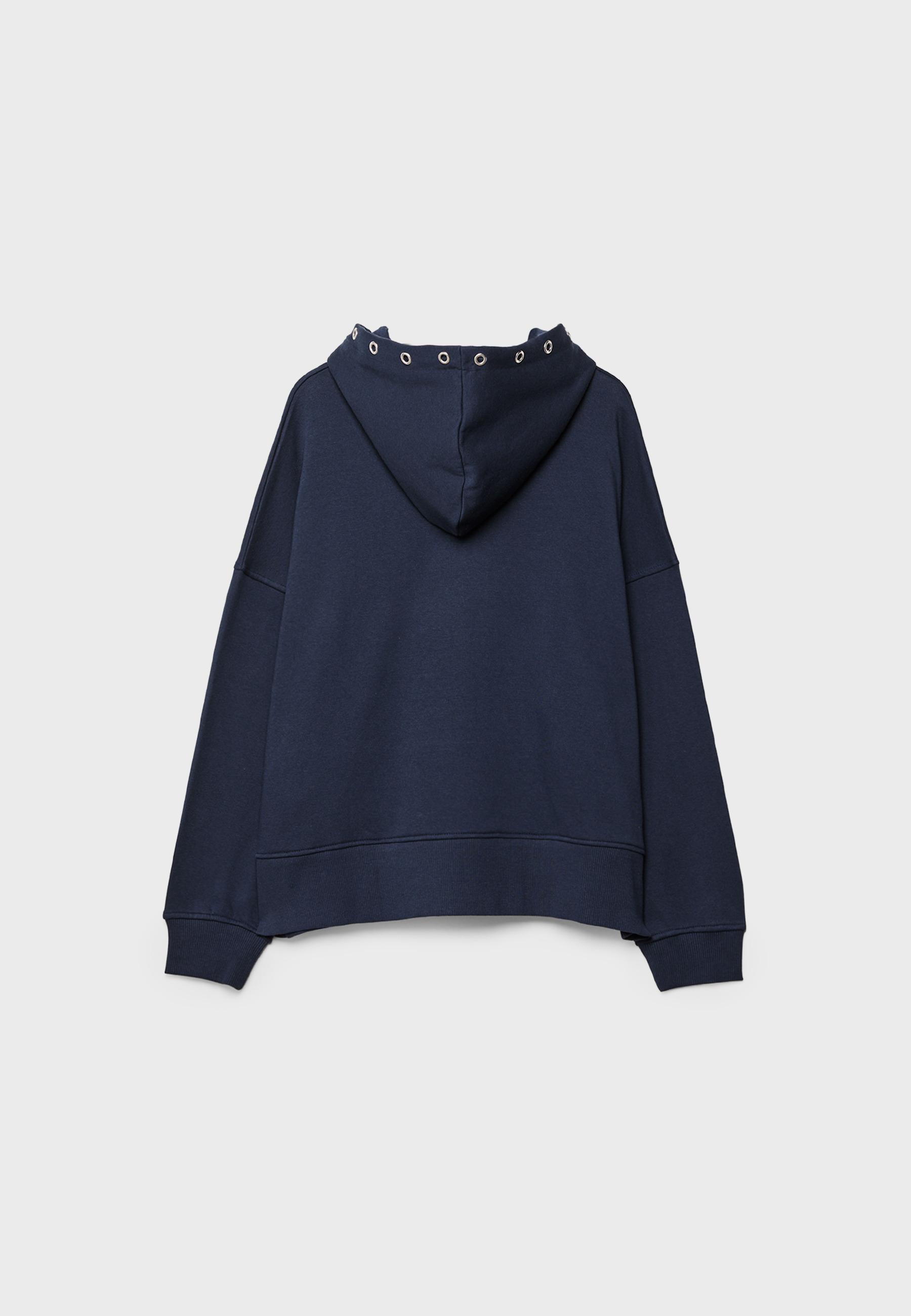 Star hood sweatshirt — Navy blue