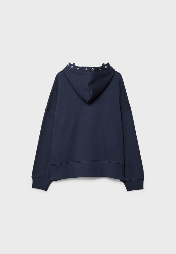 Yıldız kapüşonlu sweatshirt - Görsel 7