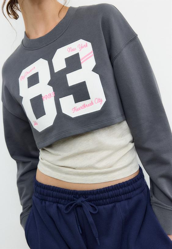 sudadera combinada boradado