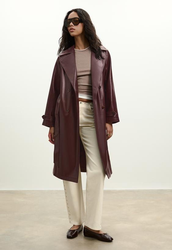 trench long similicuir