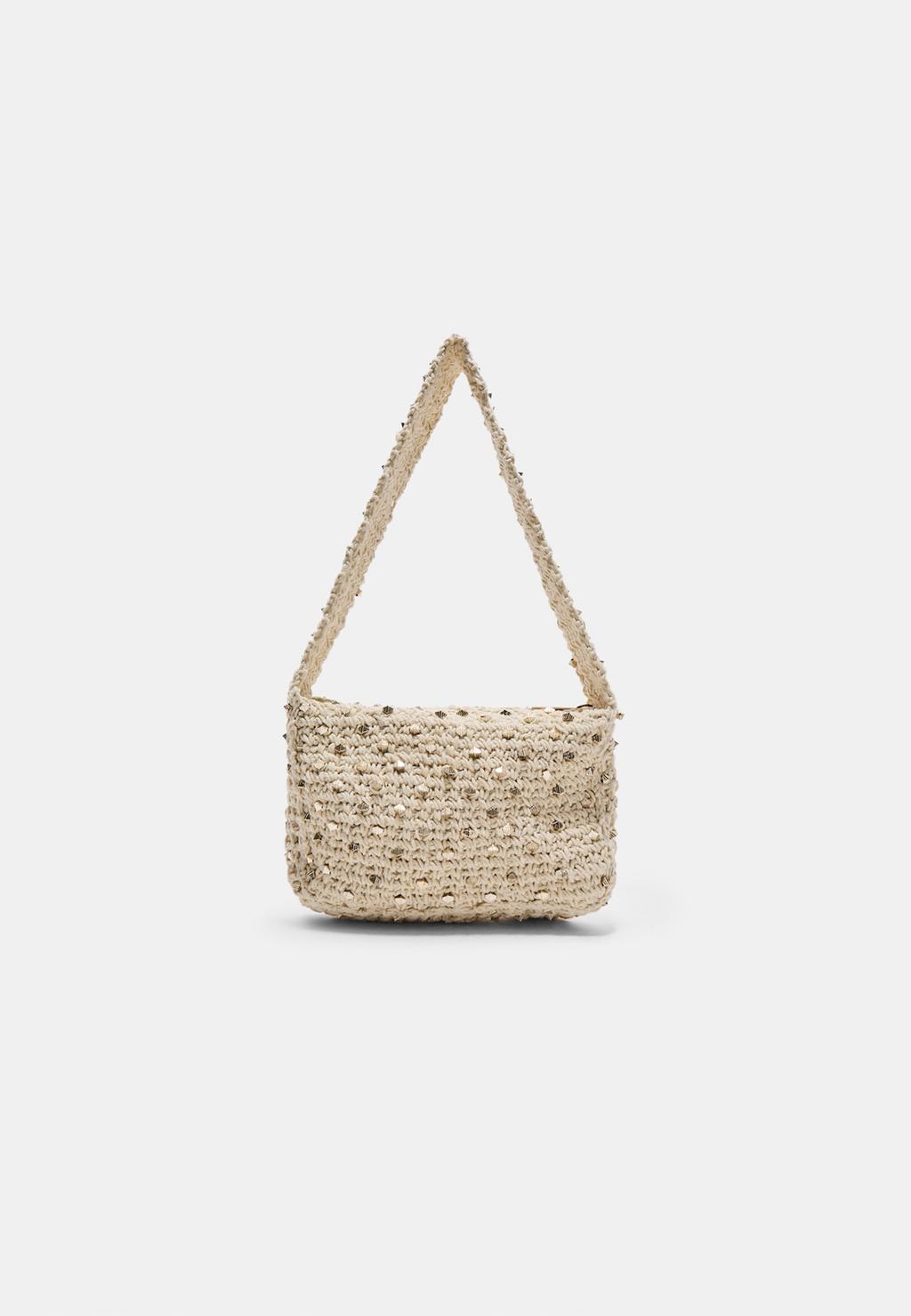 Bolso hombro crochet beads