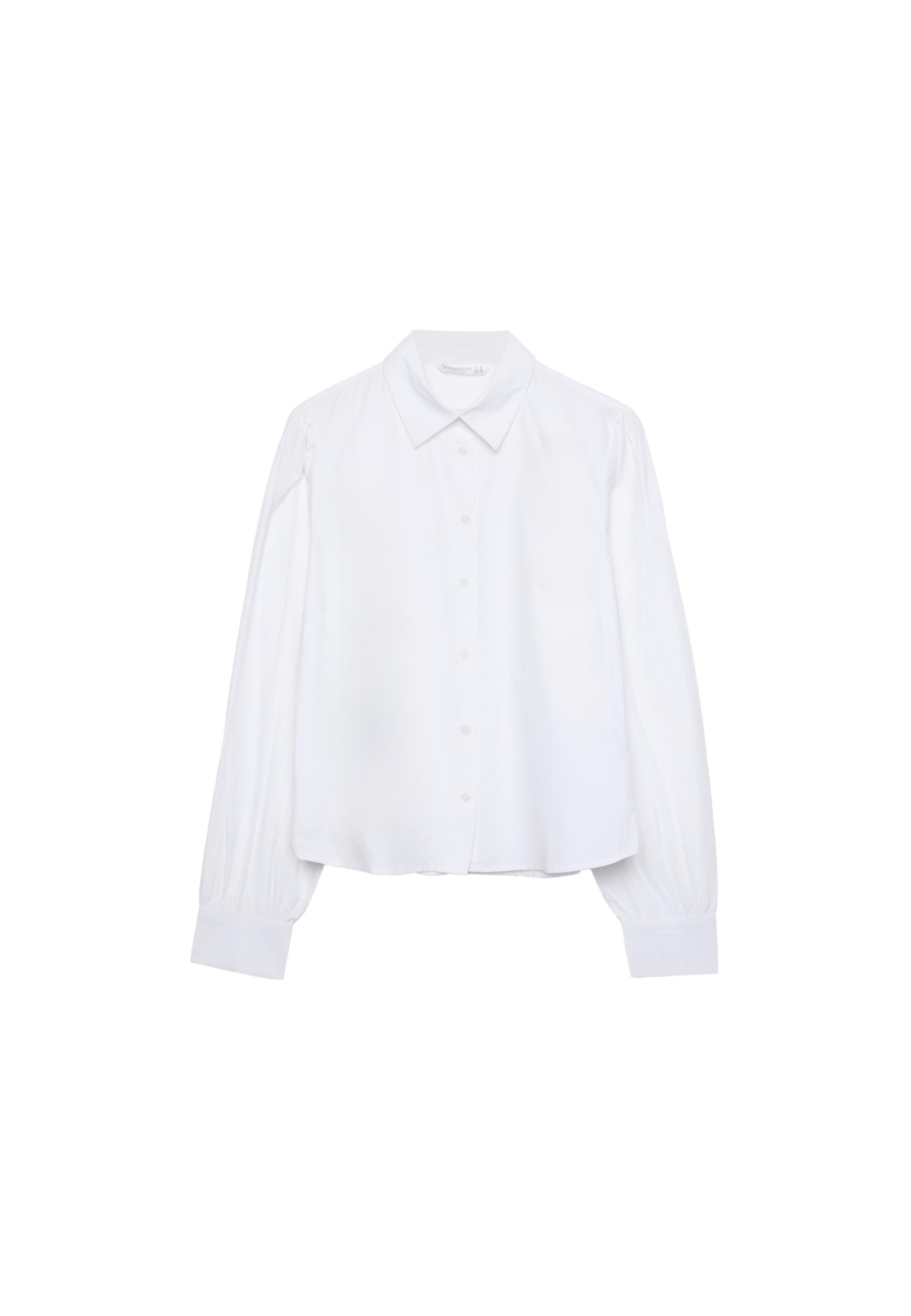 Basic poplin puff sleeve shirt