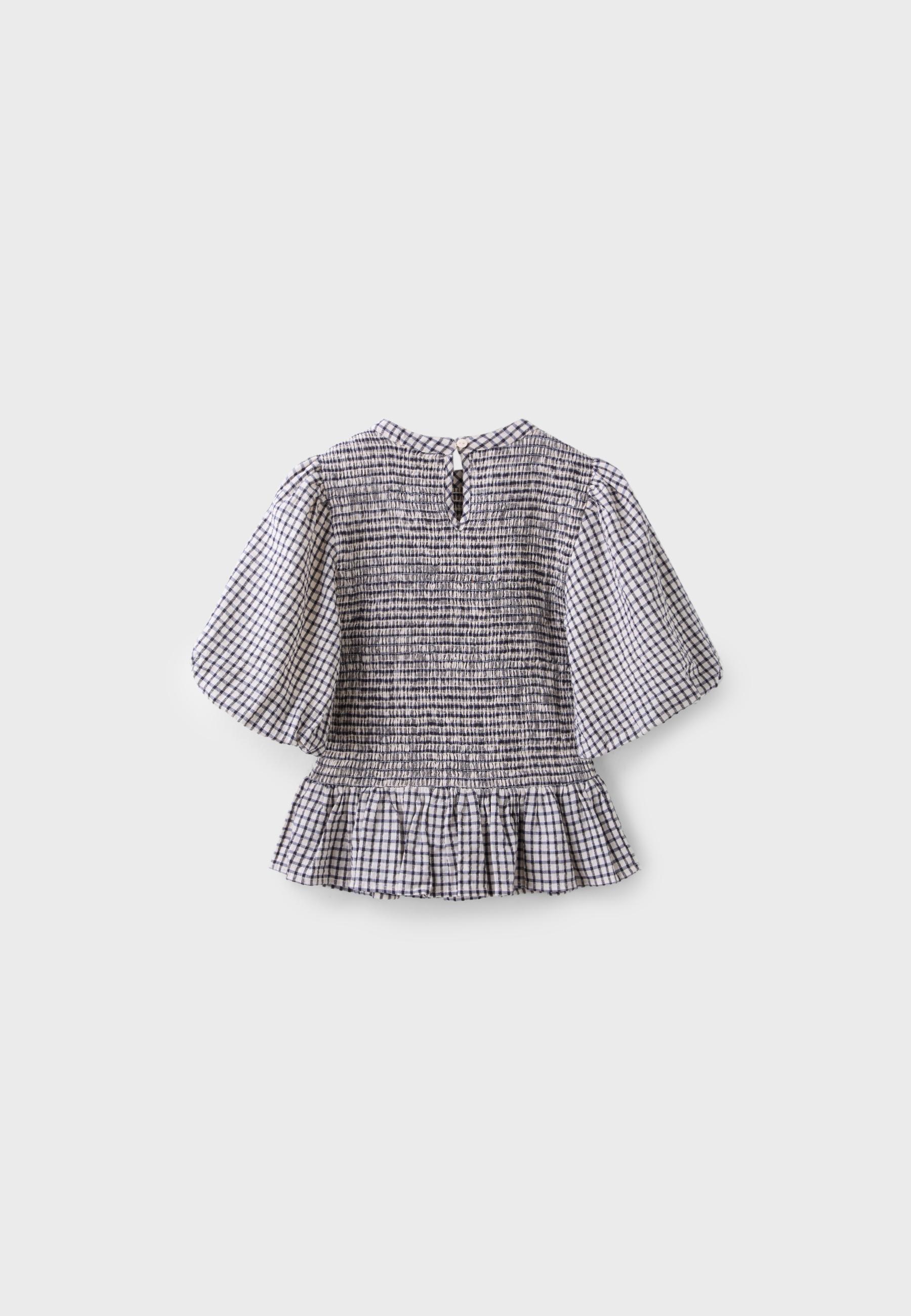 Short sleeve peplum blouse — Ecru