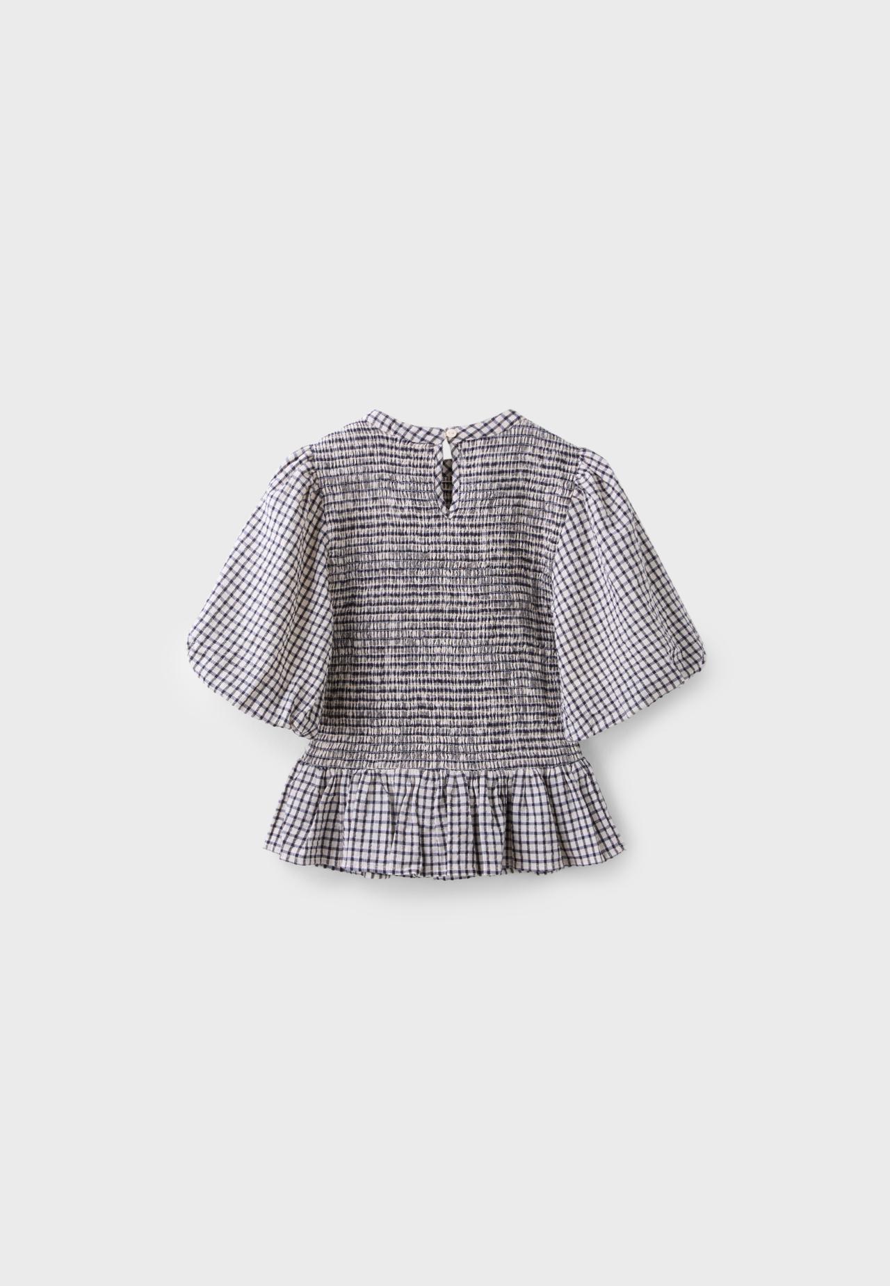 Short sleeve peplum blouse — Ecru