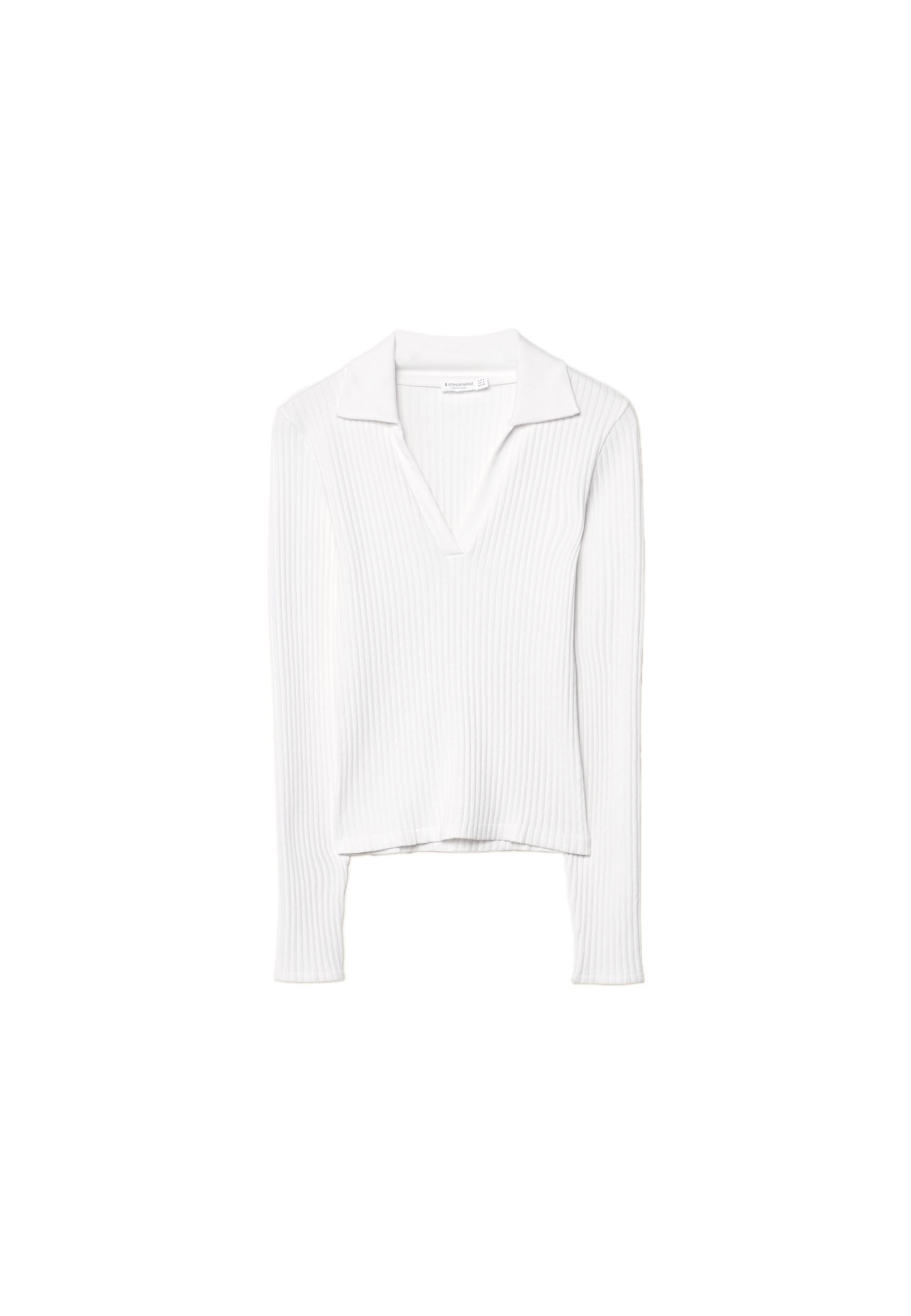 Seamless polo T-shirt — Ecru