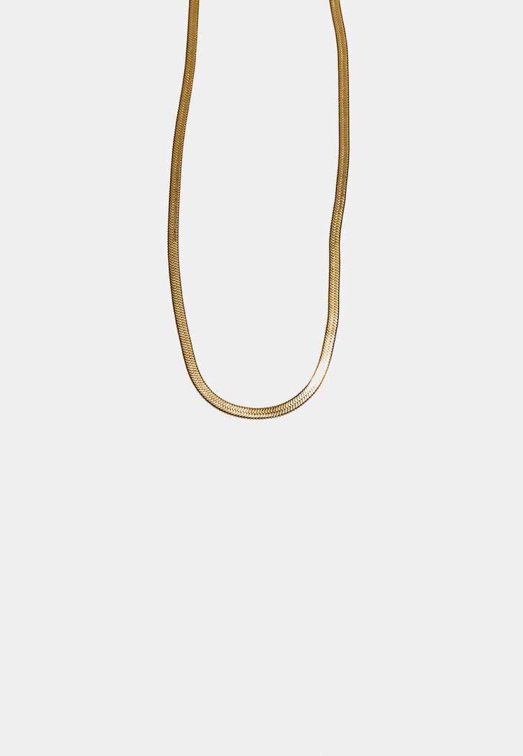 Stradivarius Αδιάβροχη Αλυσίδα Snake Κίτρινο Os