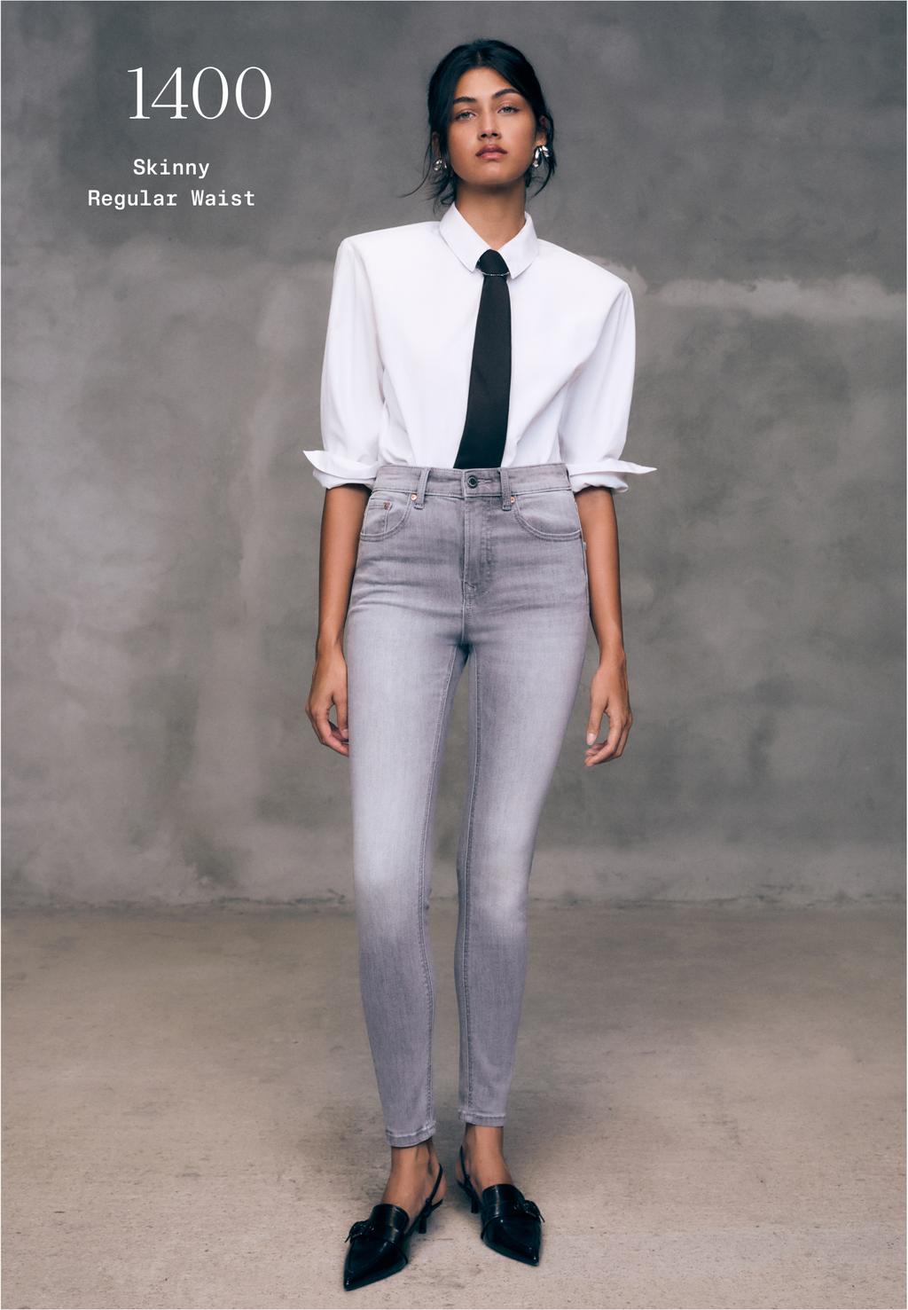 D07 Regular waist skinny jeans