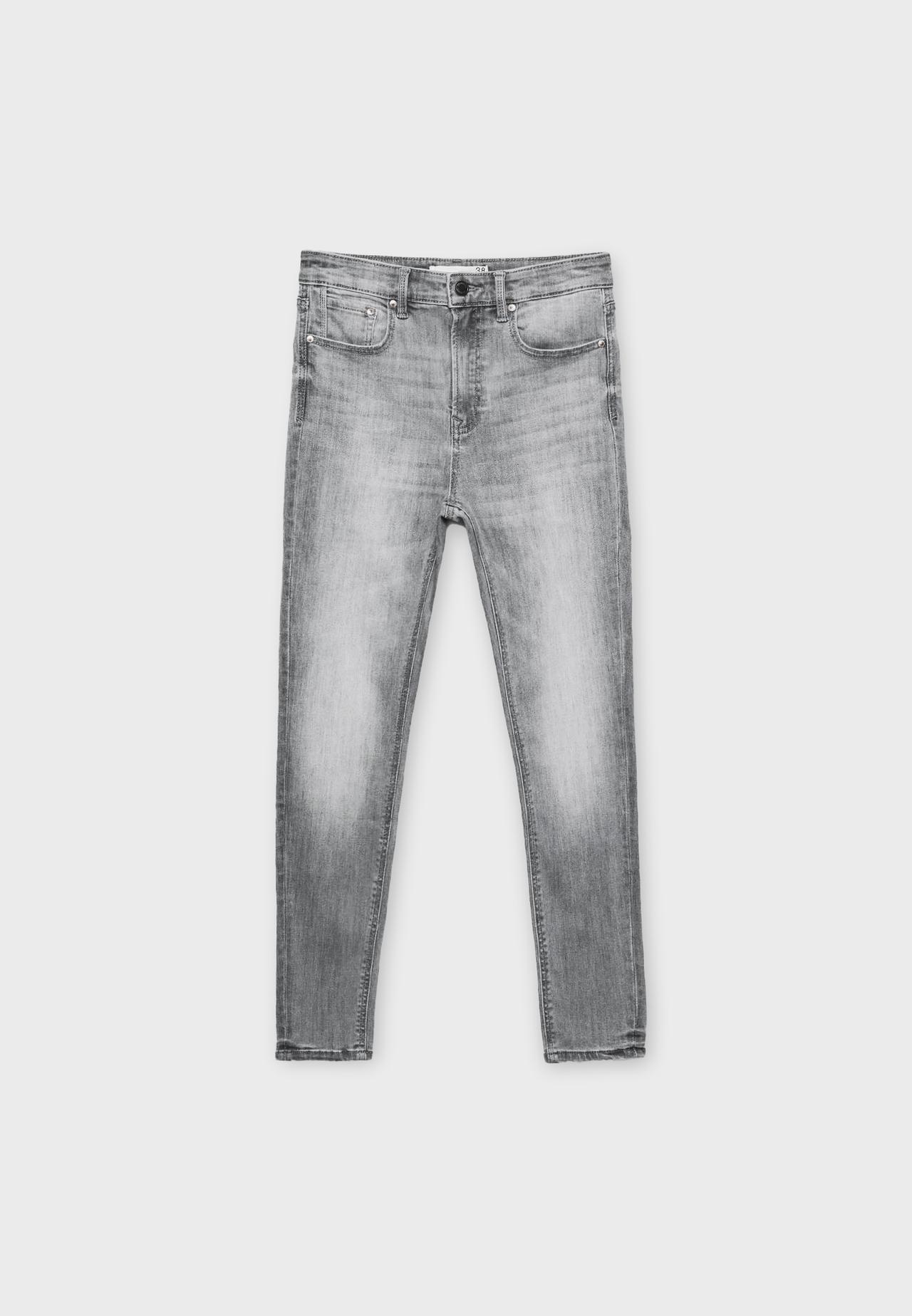 D07 High-waist skinny jeans — DARK GREY DENIM WASH