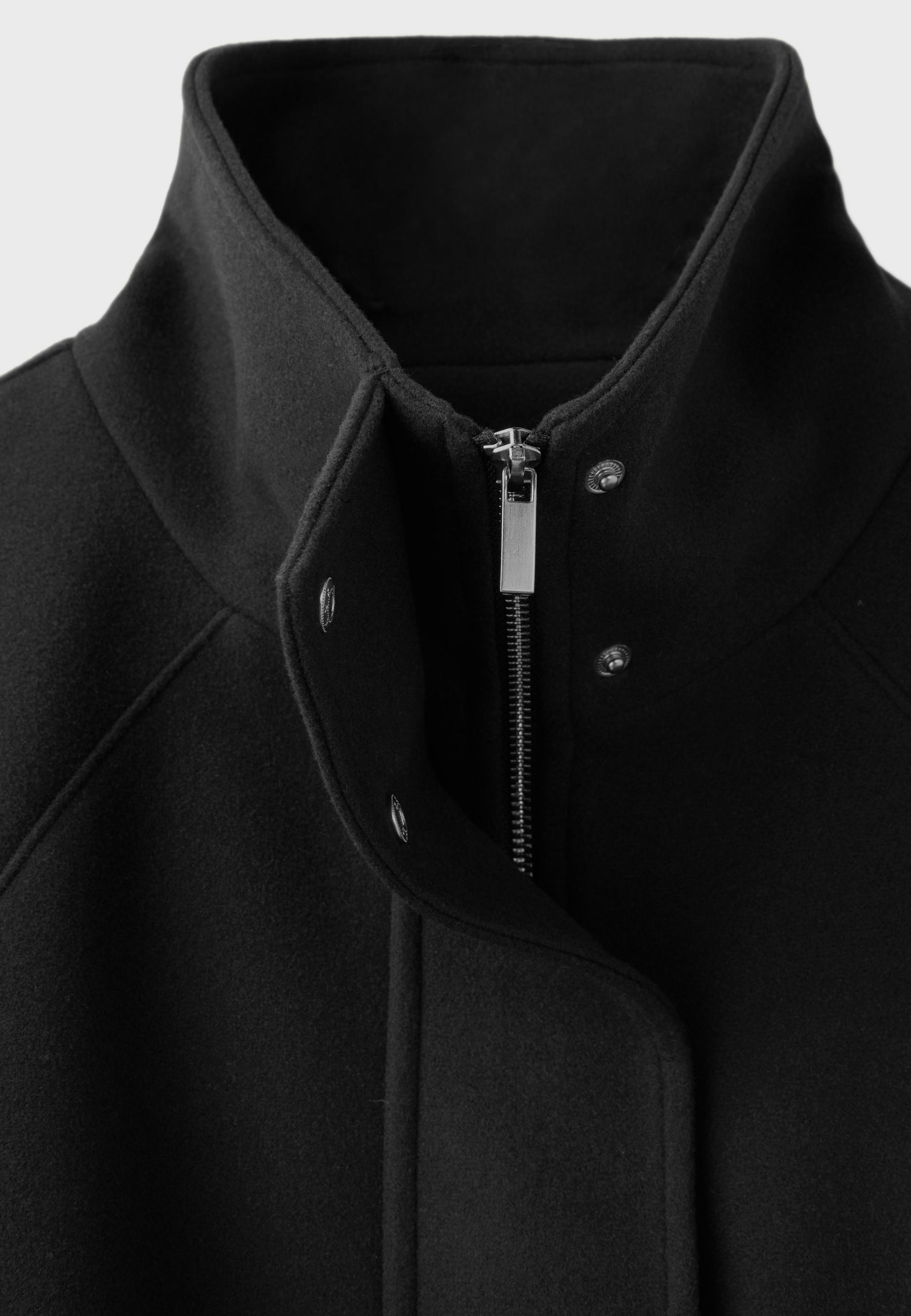 Soft-touch bomber jacket — Black