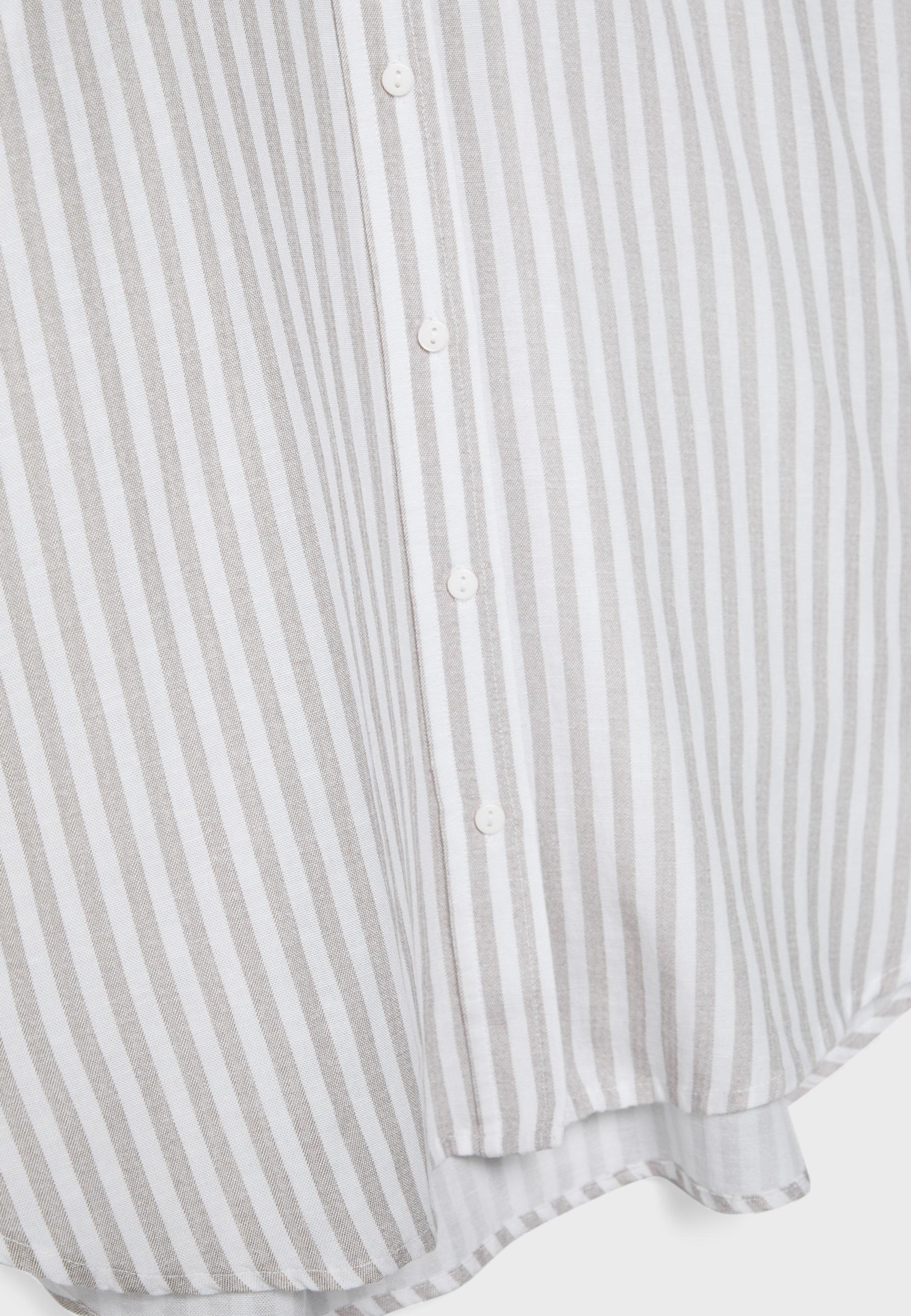 Linen-effect shirt — Stone