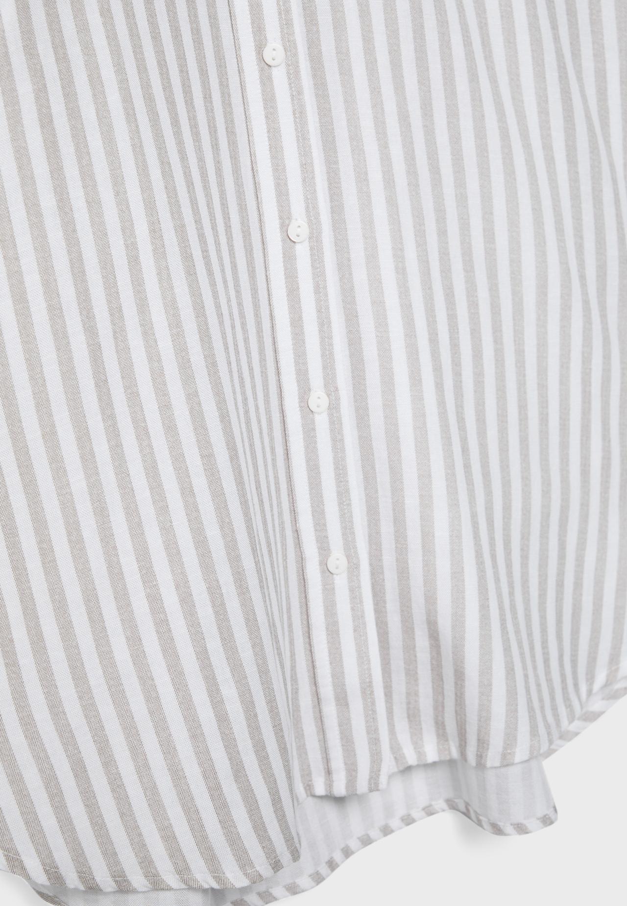 Linen effect shirt — Stone