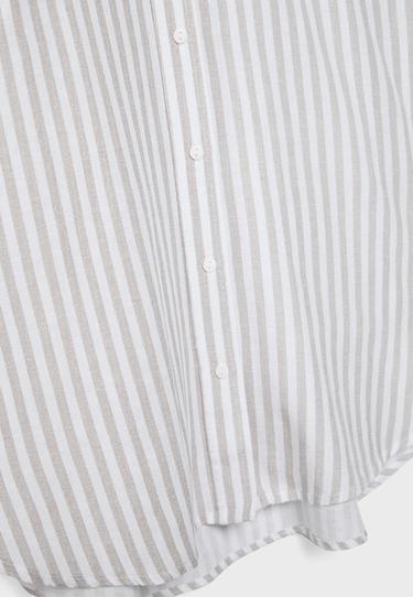 Linen effect shirt — Stone 9