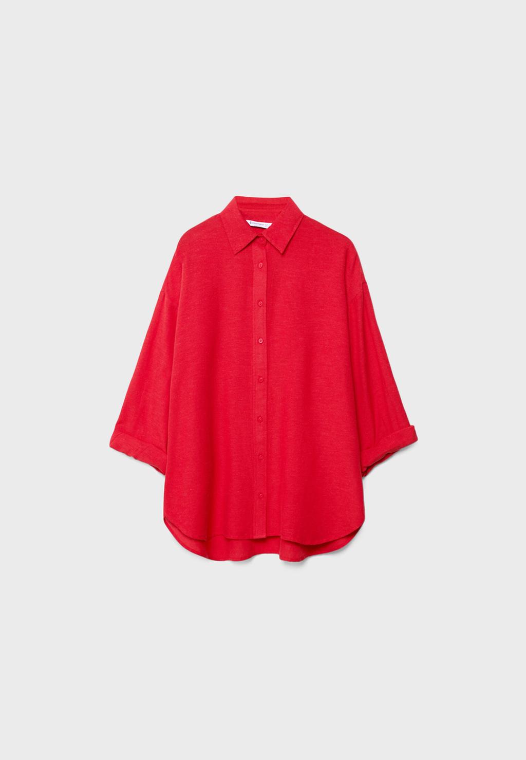 Camisa fluida con lino