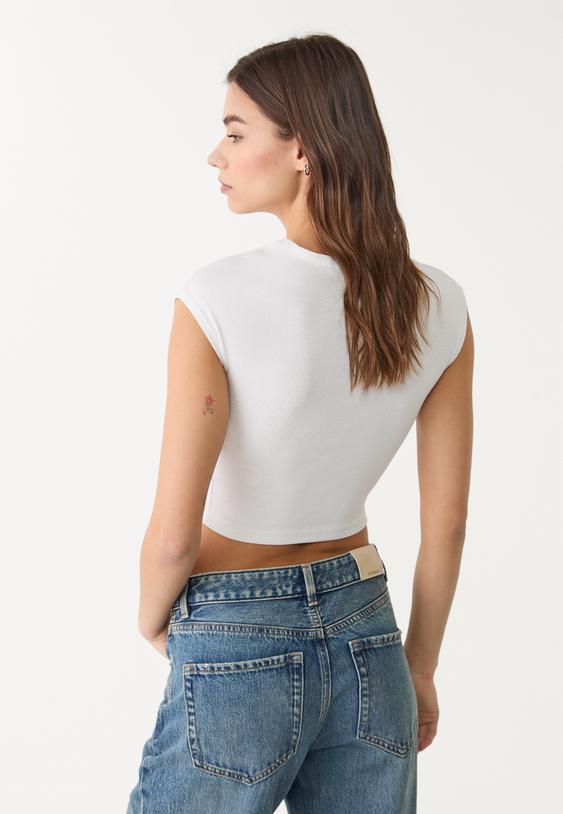 pack 2 camisetas basicas ajustadas crop