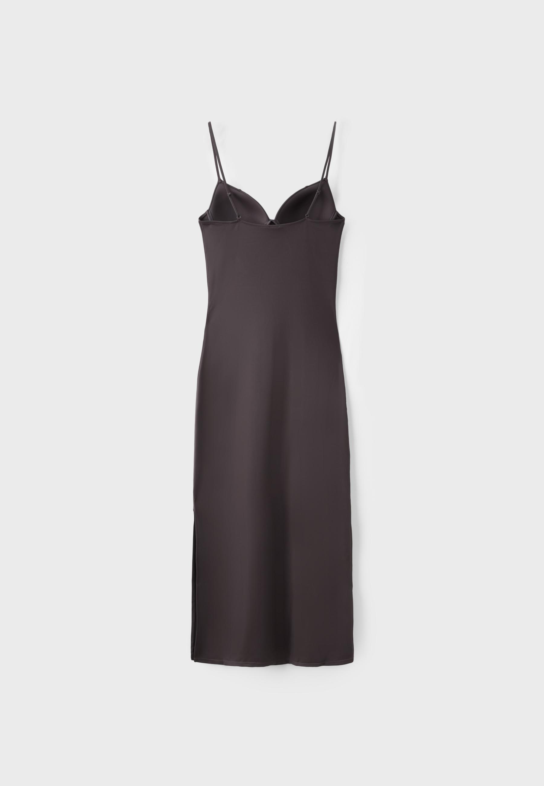 Shapewear fitted dress — Brown