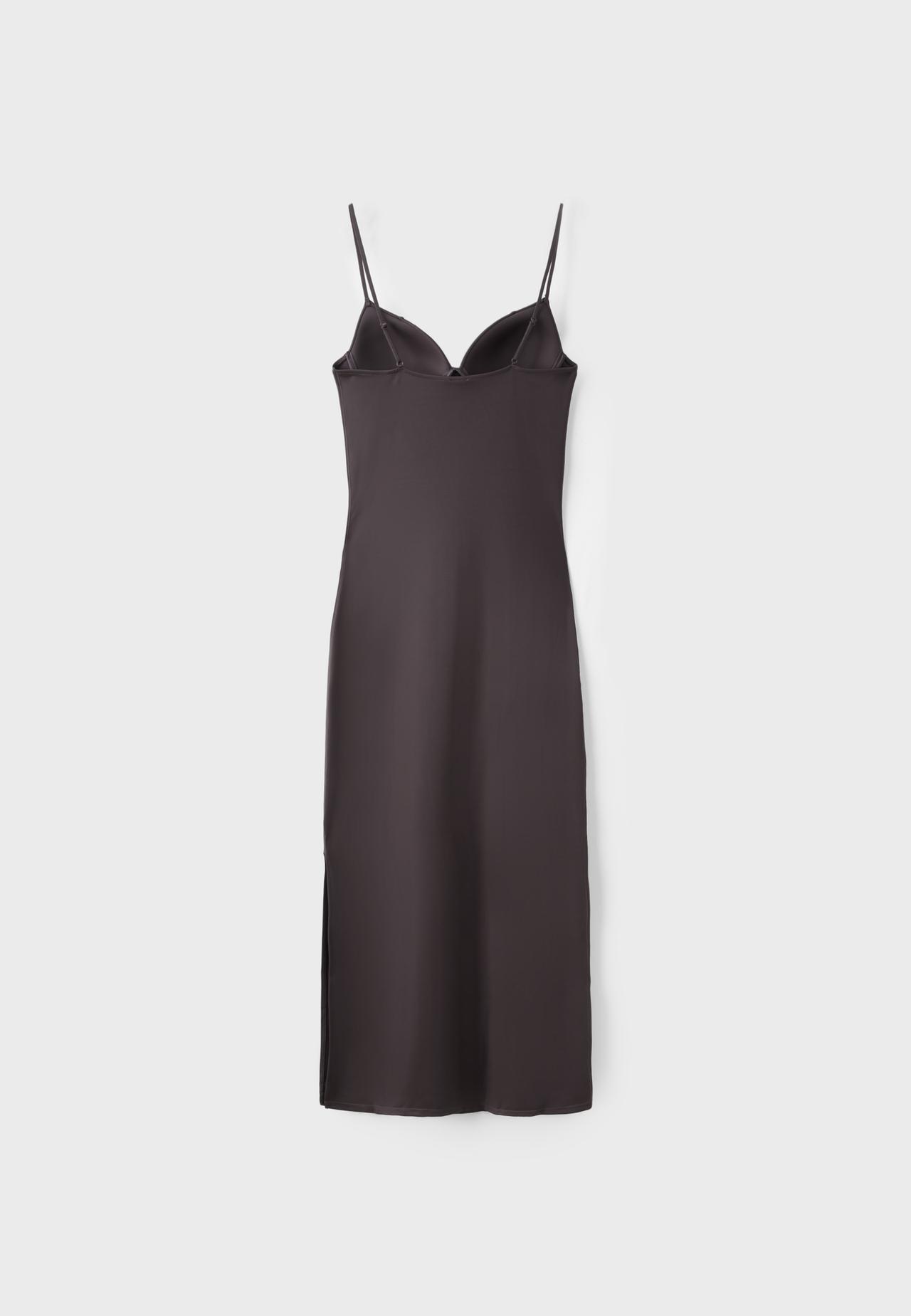 Fitted sculpt  dress — Brown
