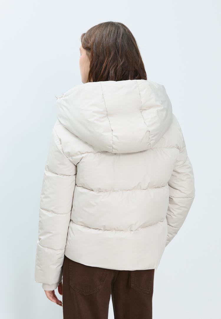 blouson matelasse a capuche