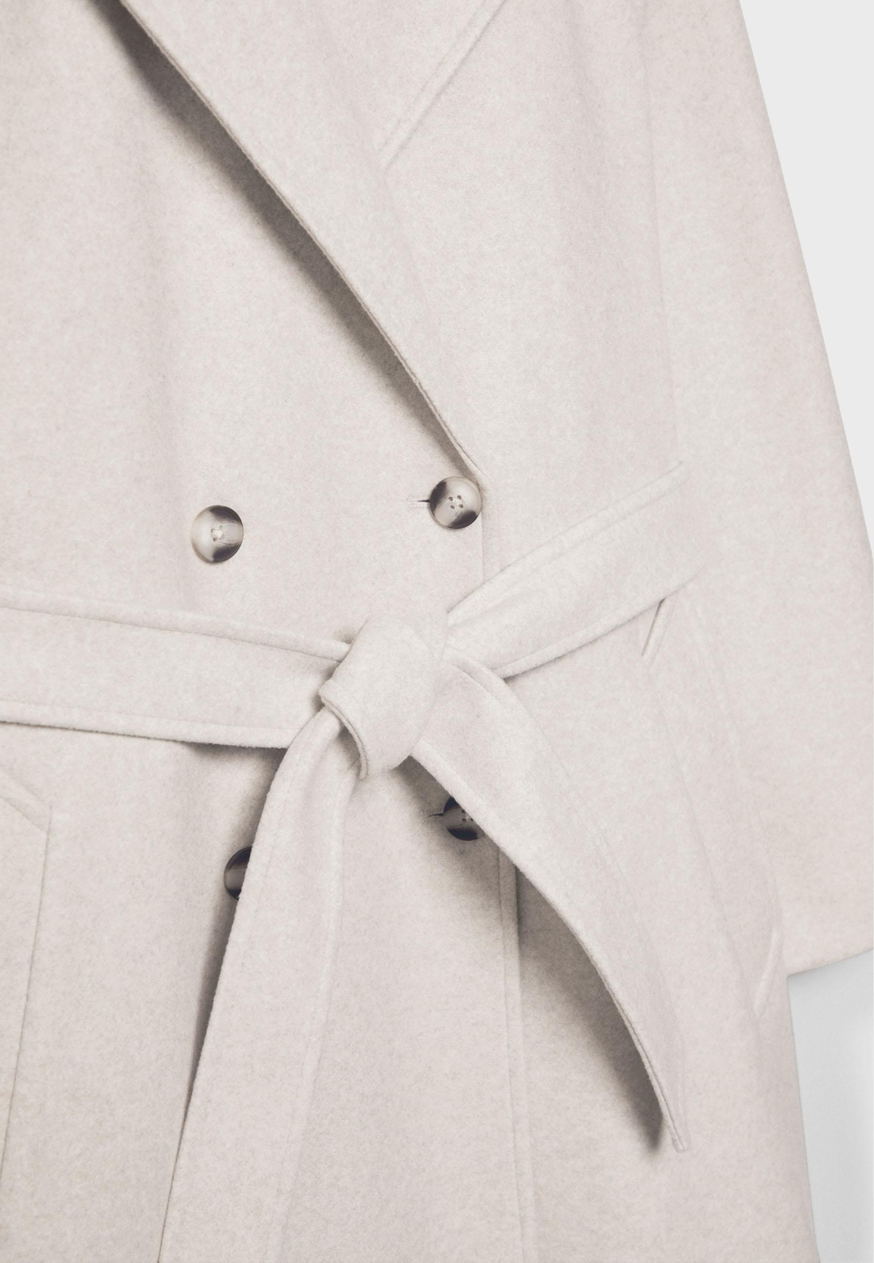 Soft-touch trench coat — Ecru
