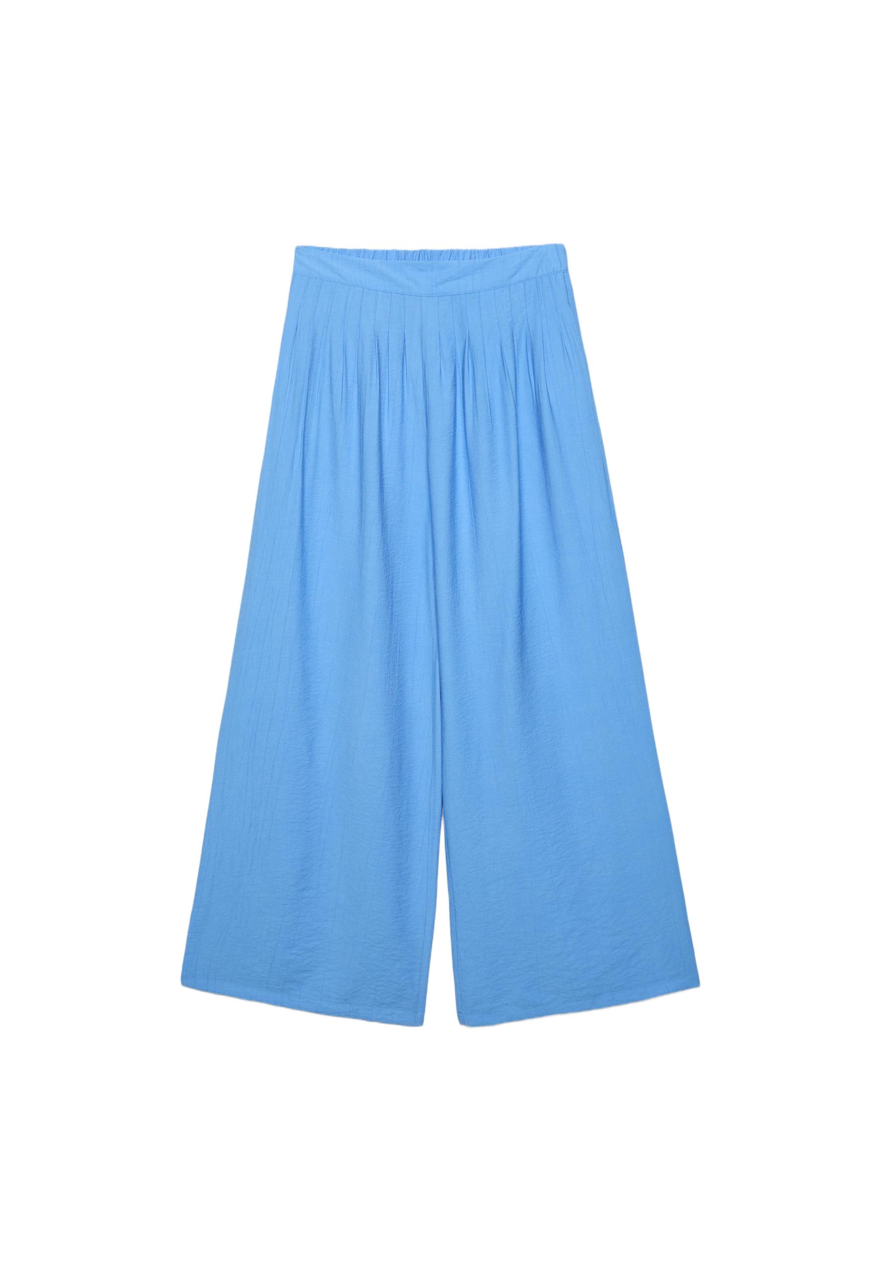 Darted palazzo trousers — Blue