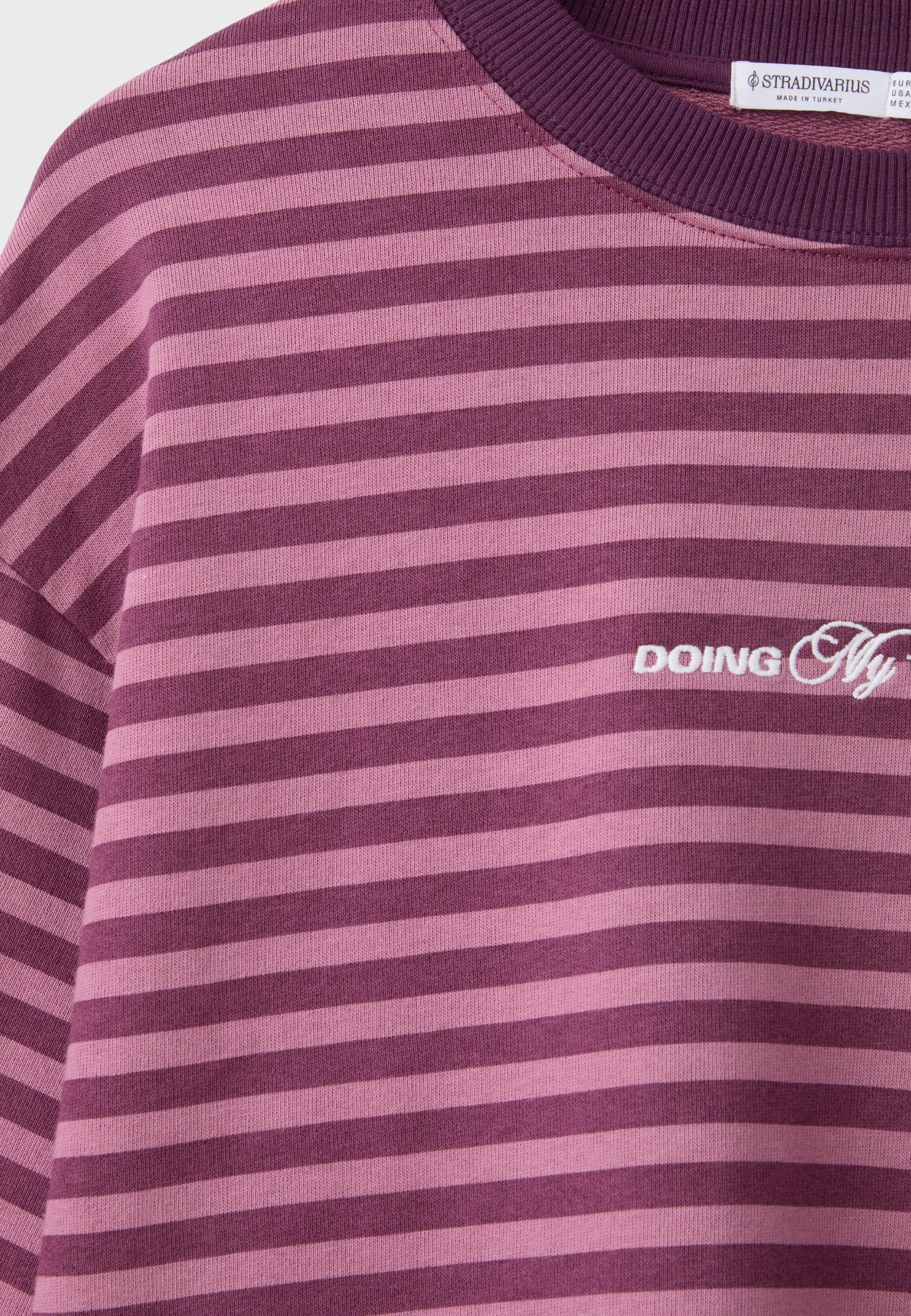 Striped sweatshirt — Purple