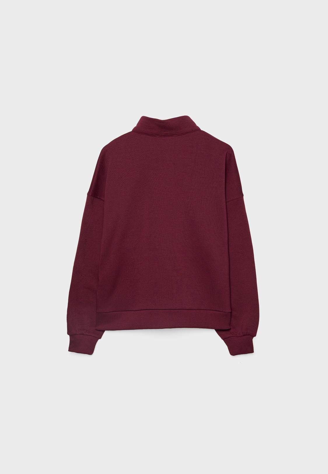 Sudadera Basica Stradivarius Sudadera Cremallera Bordados