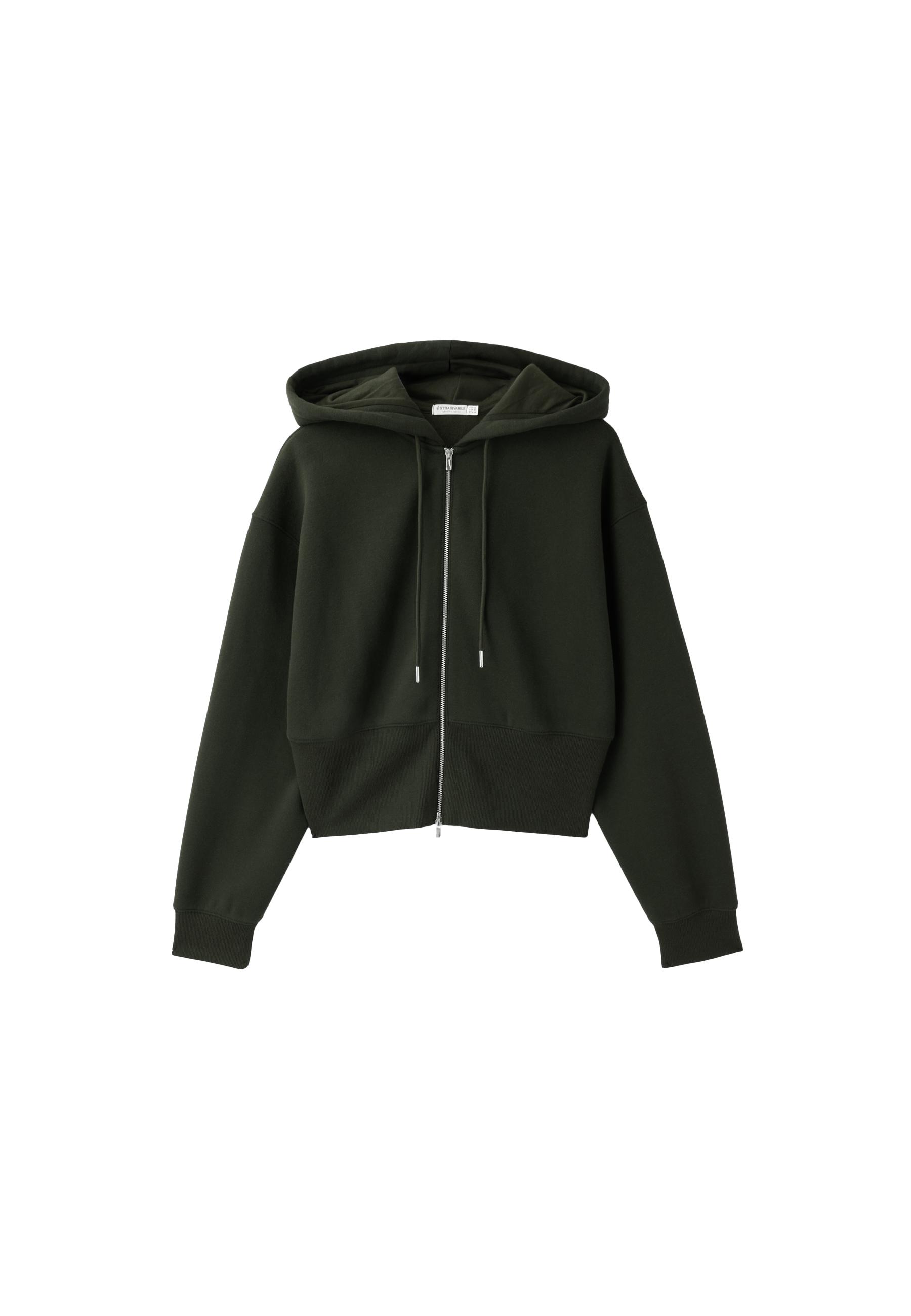 Zip-up hooded sweatshirt — Green
