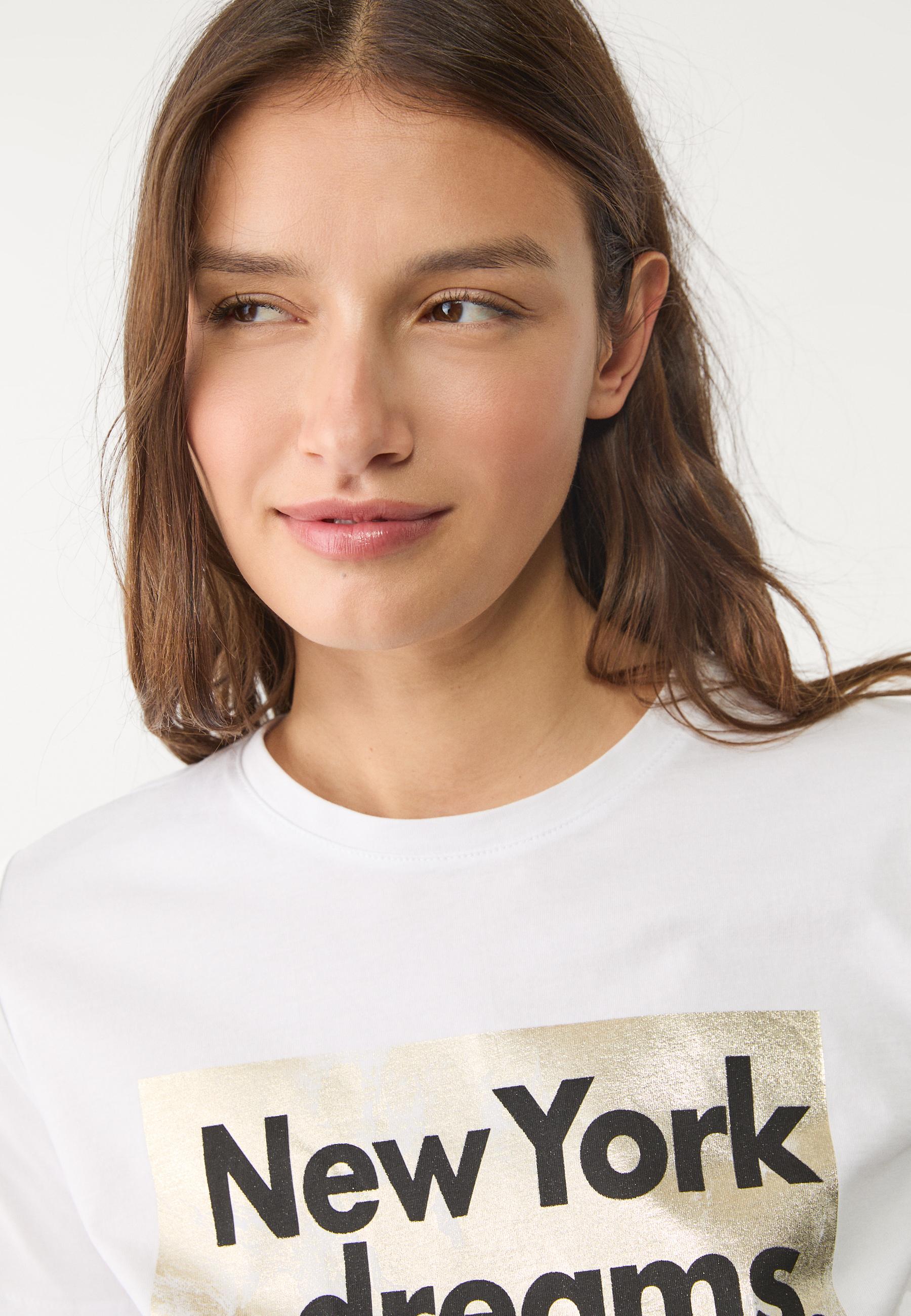 Metallic printed T-shirt - Women's fashion | Stradivarius