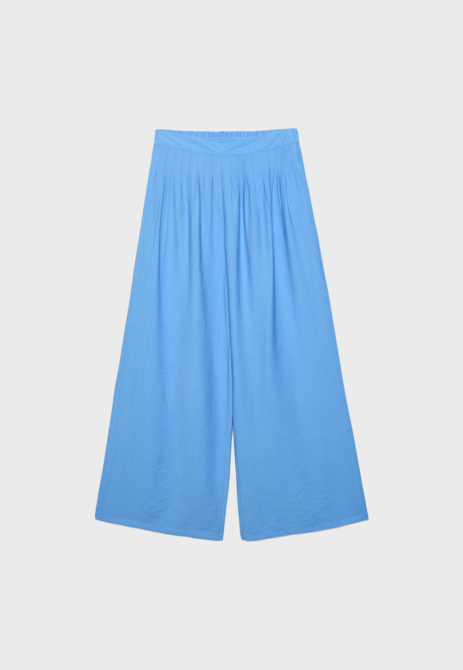 Darted palazzo trousers — Blue