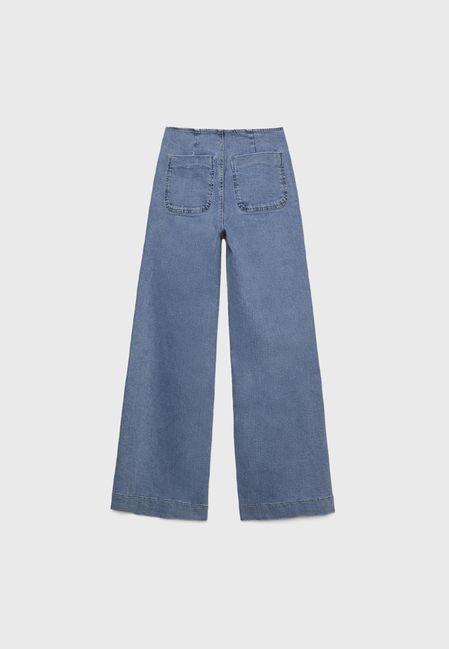 D77 Minimalist jeans with pockets — MEDIUM LIGHT BLUE DENIM