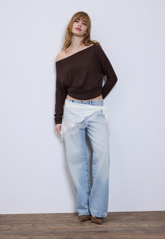 asymmetrisch t shirt van modal