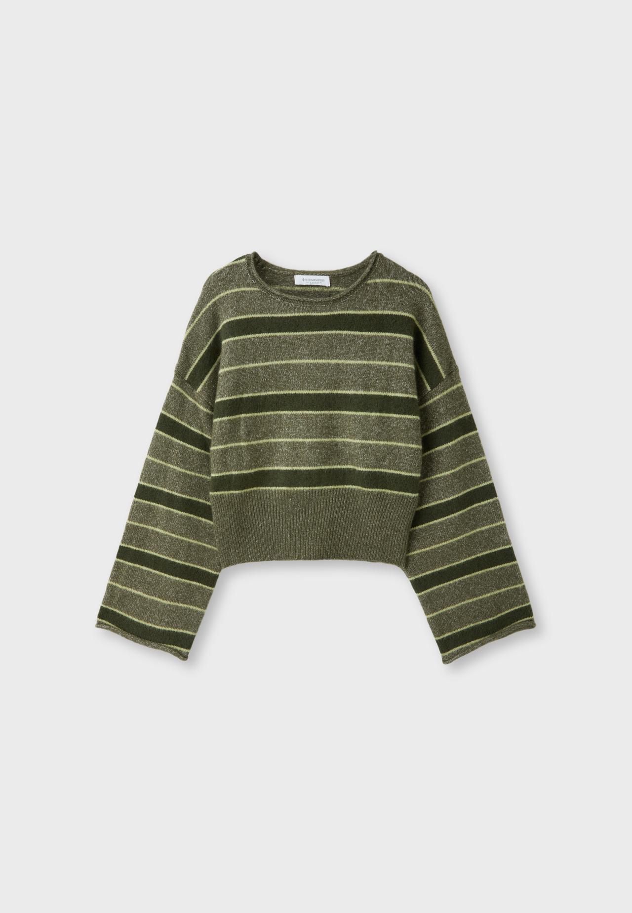 Soft knit sash-detail jumper — Khaki