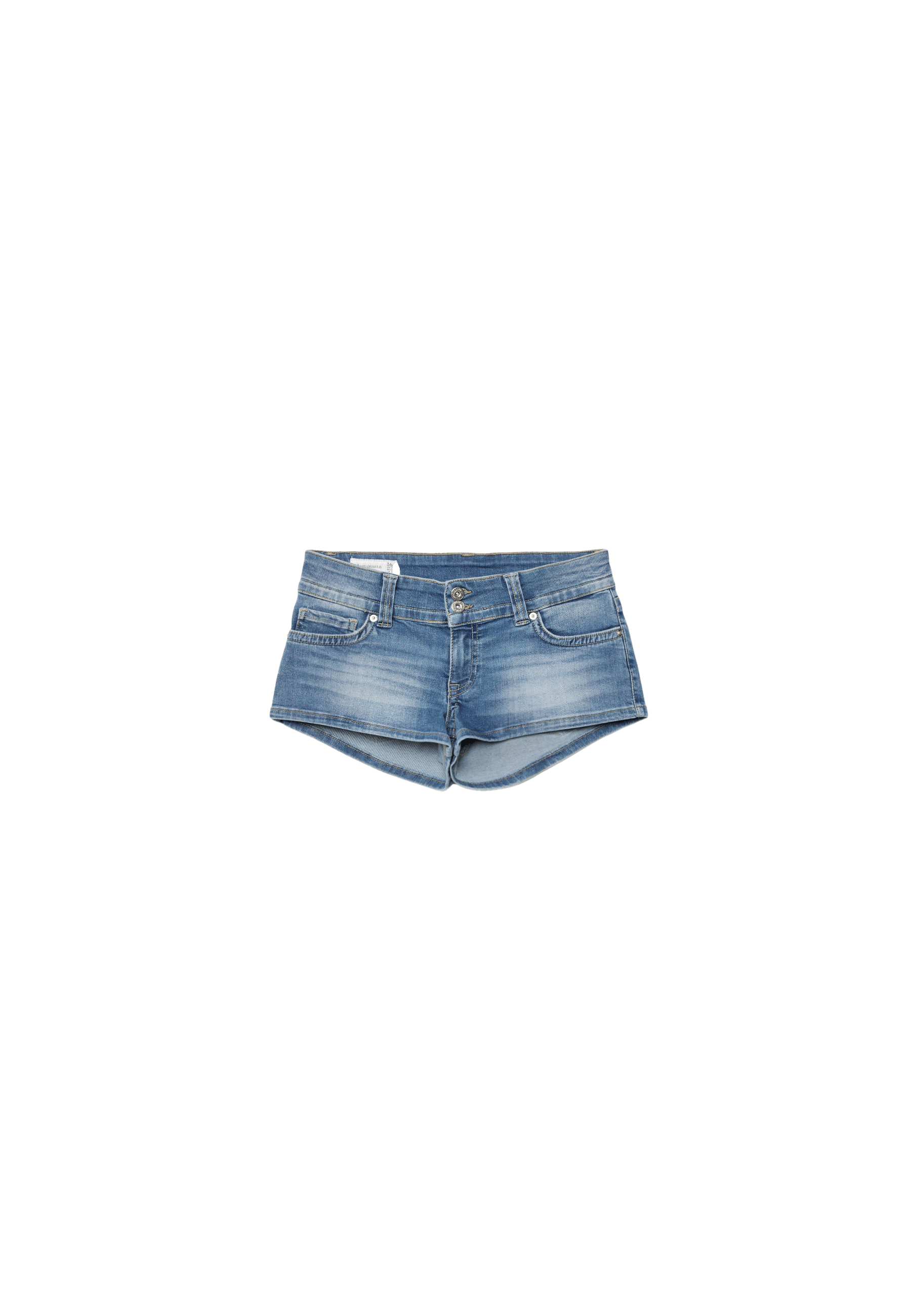 Stradivarius D76 mini denim şort görsel 2