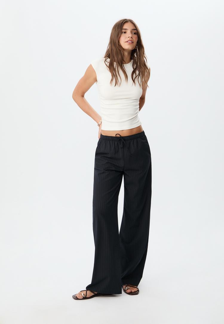 pantaloni lunghi morbidi a righe
