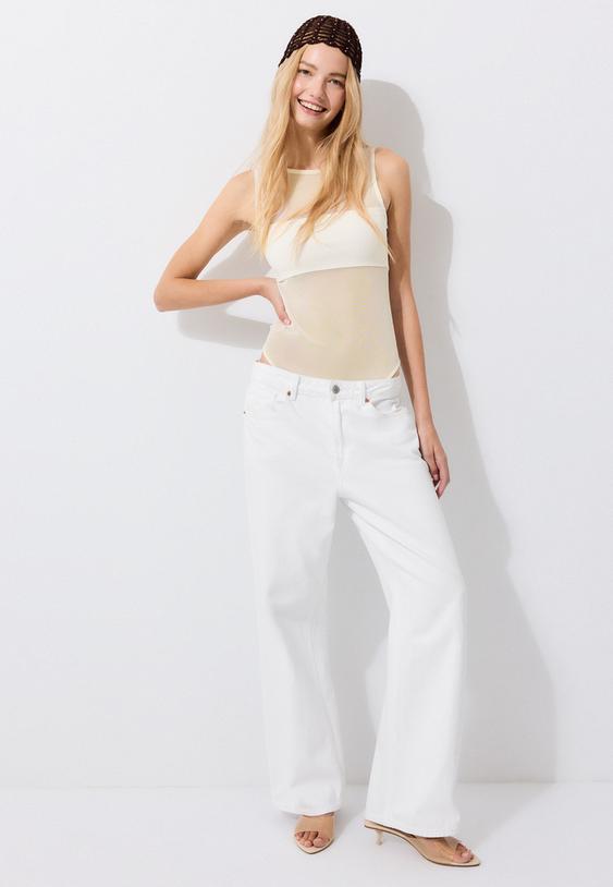 body sans manches en mesh