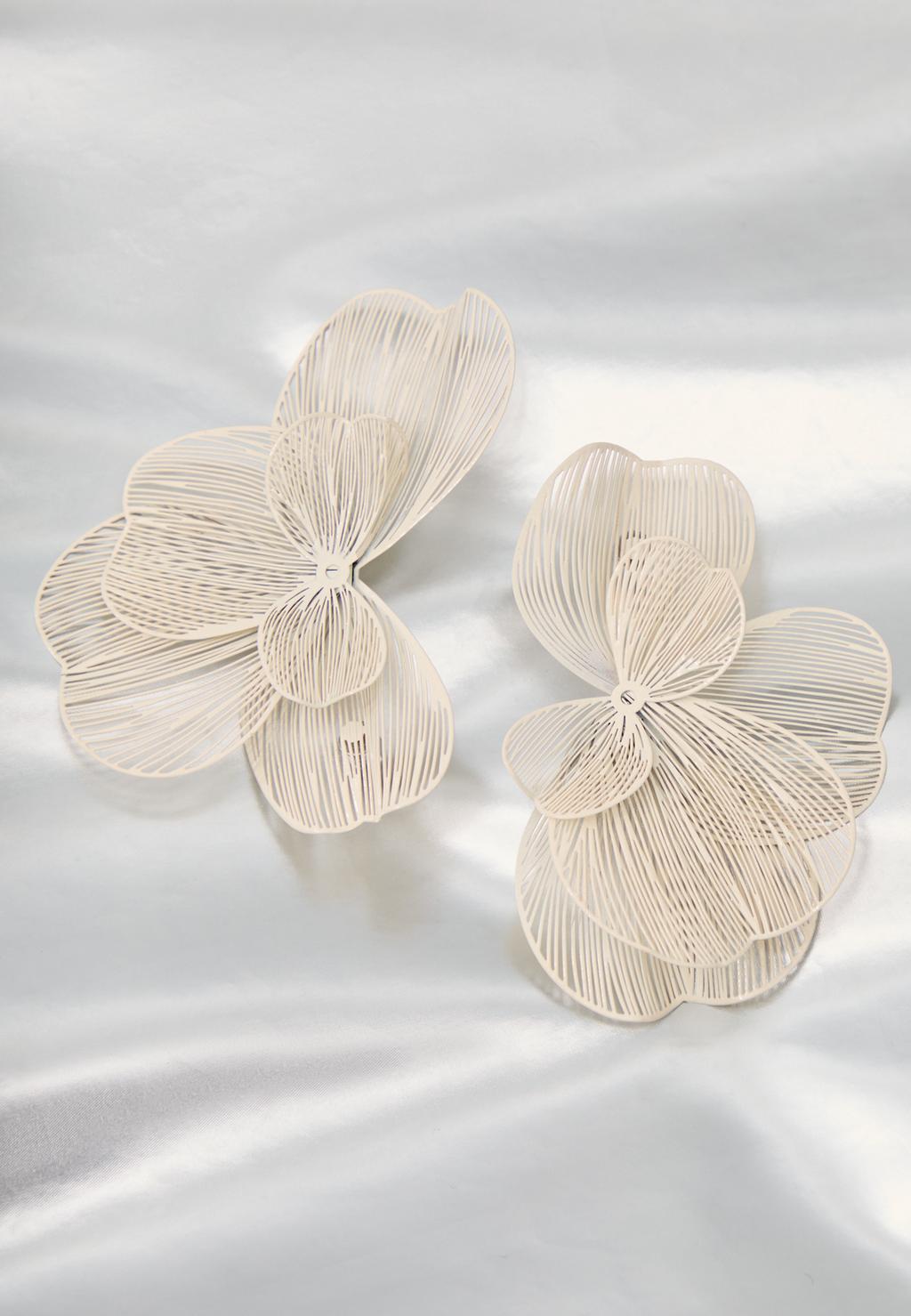 Maxi flower fan earrings