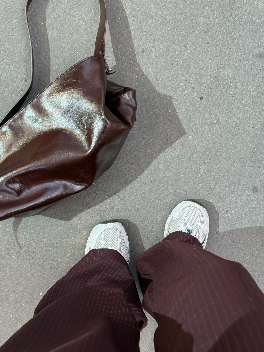 Leather effect bucket bag