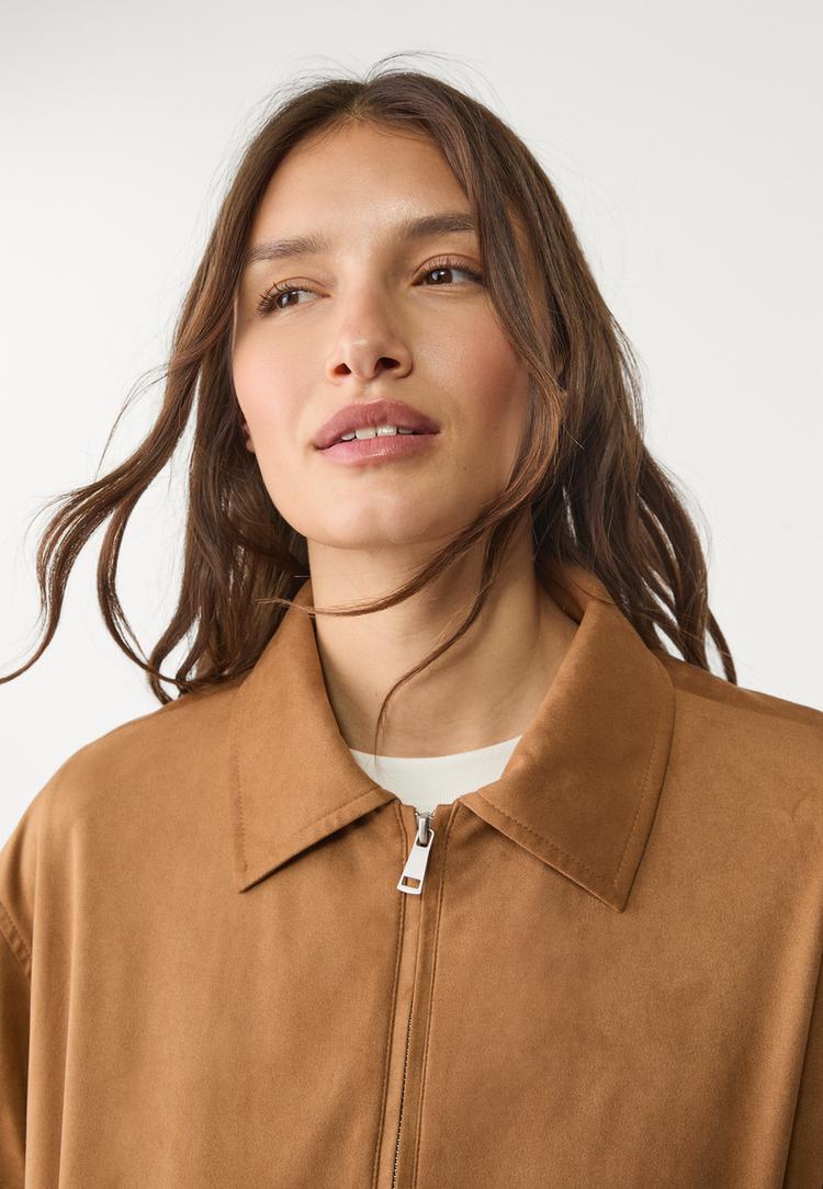 chaqueta bomber efecto ante