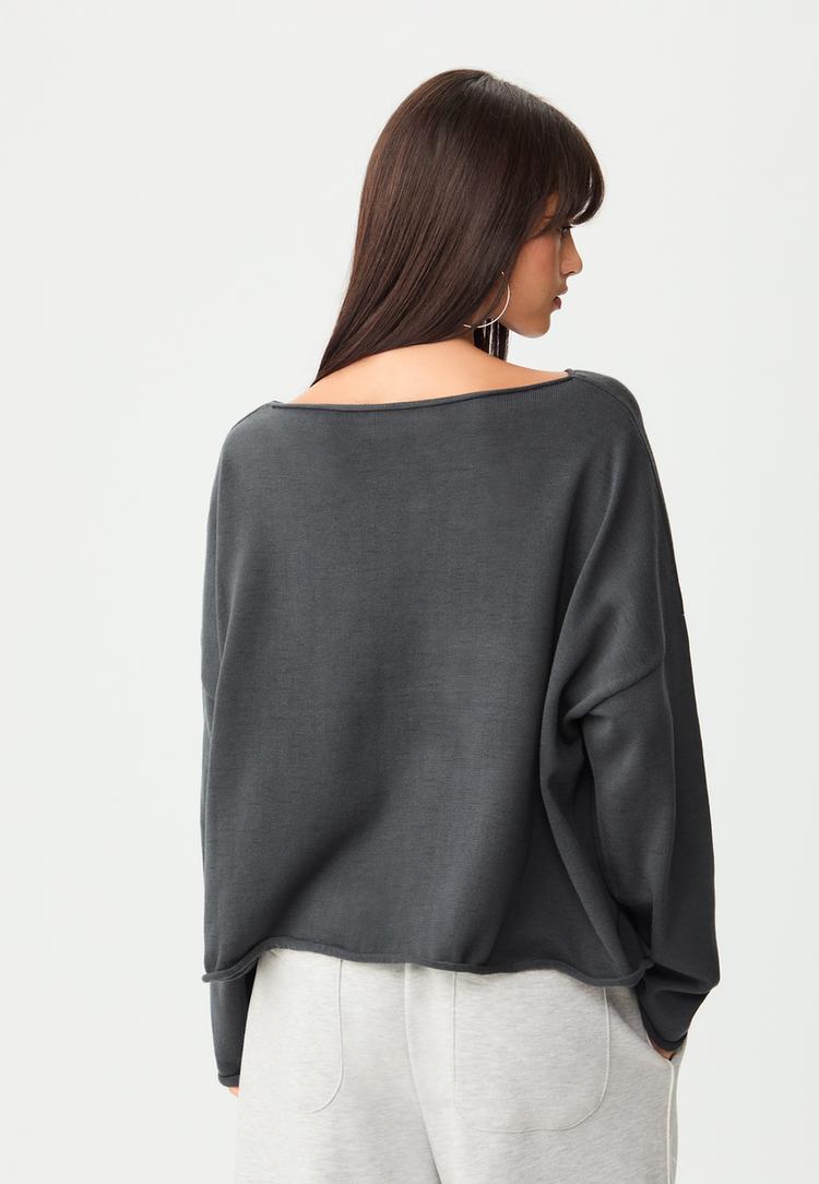 jersey crop scollo a barchetta