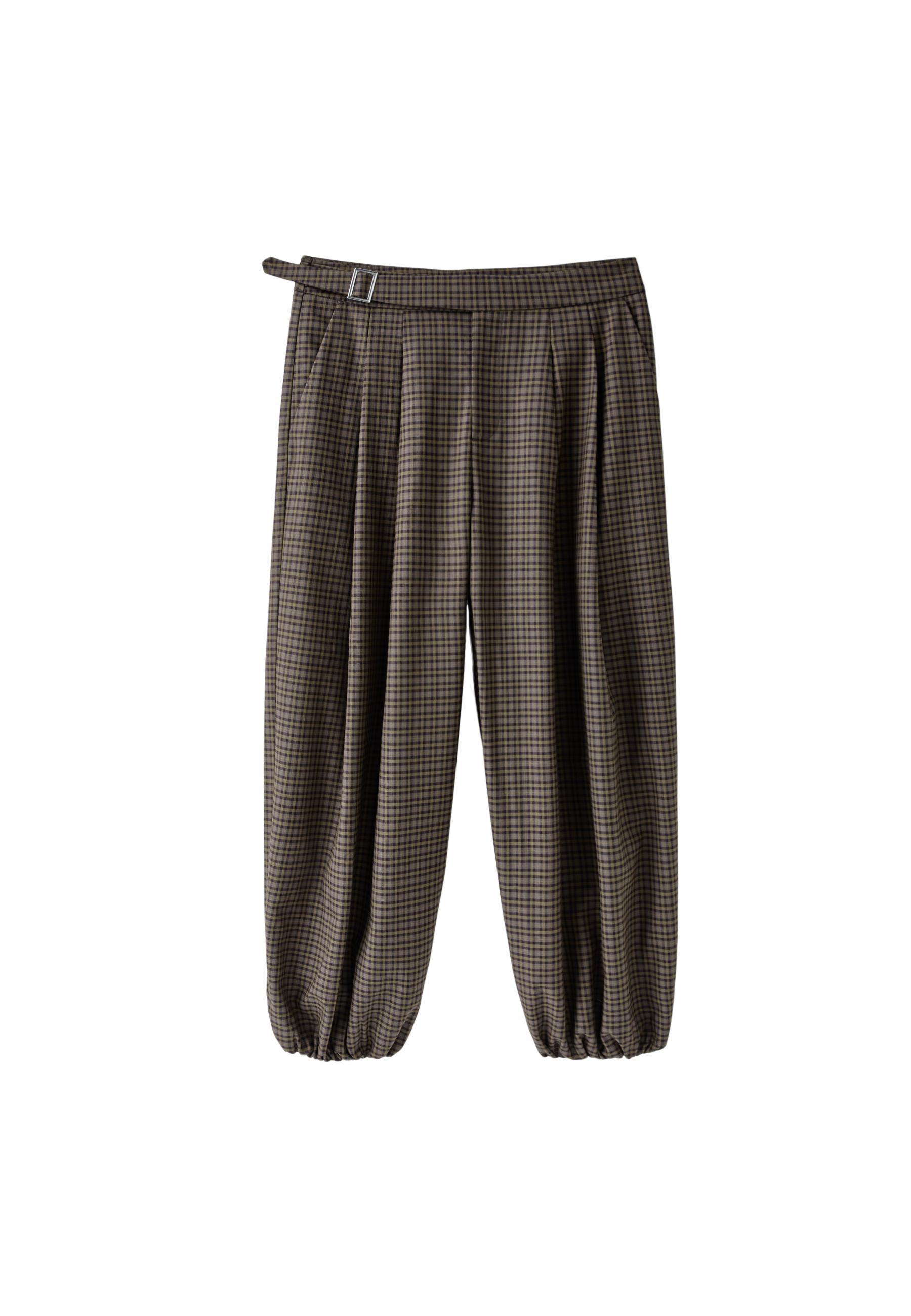 Balloon trousers with buckle — Beige