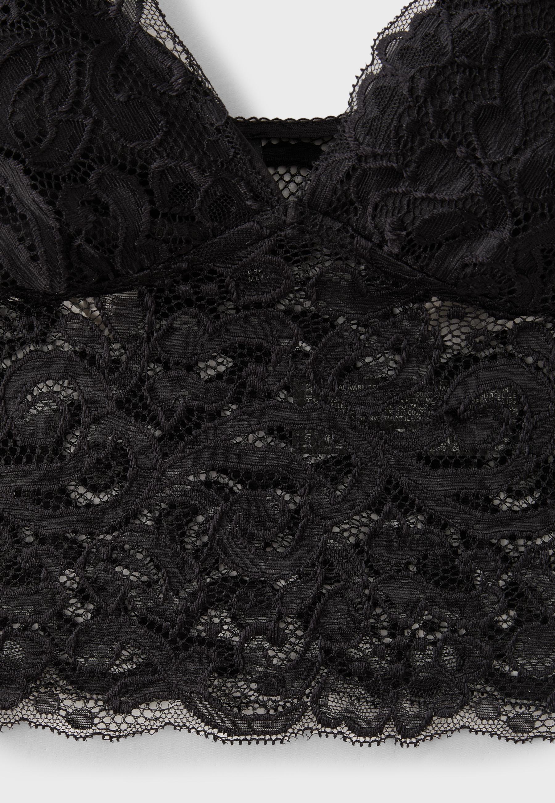 Lace top — Black