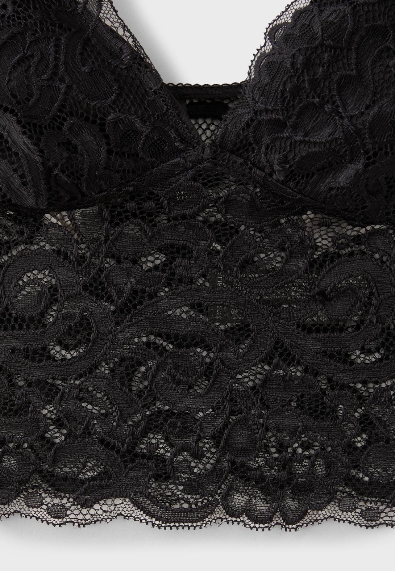 Lace top — Black