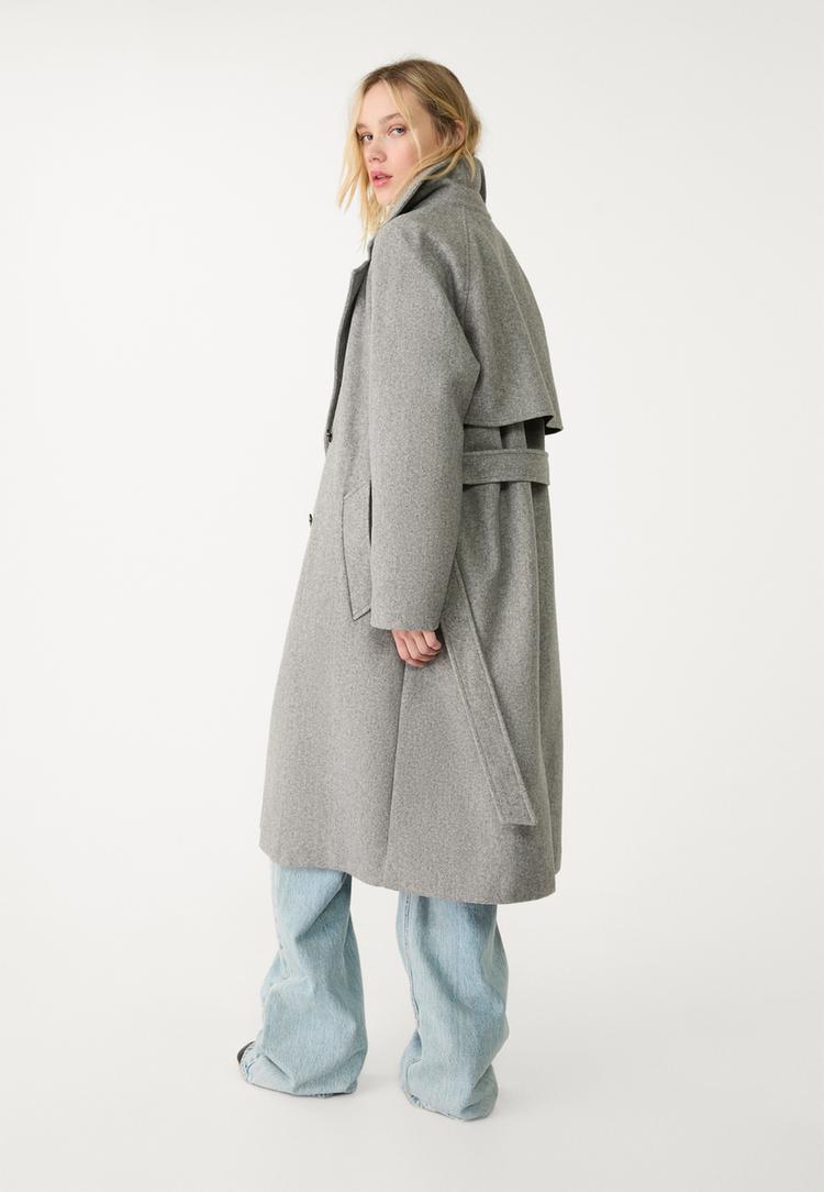 abrigo trench tacto suave