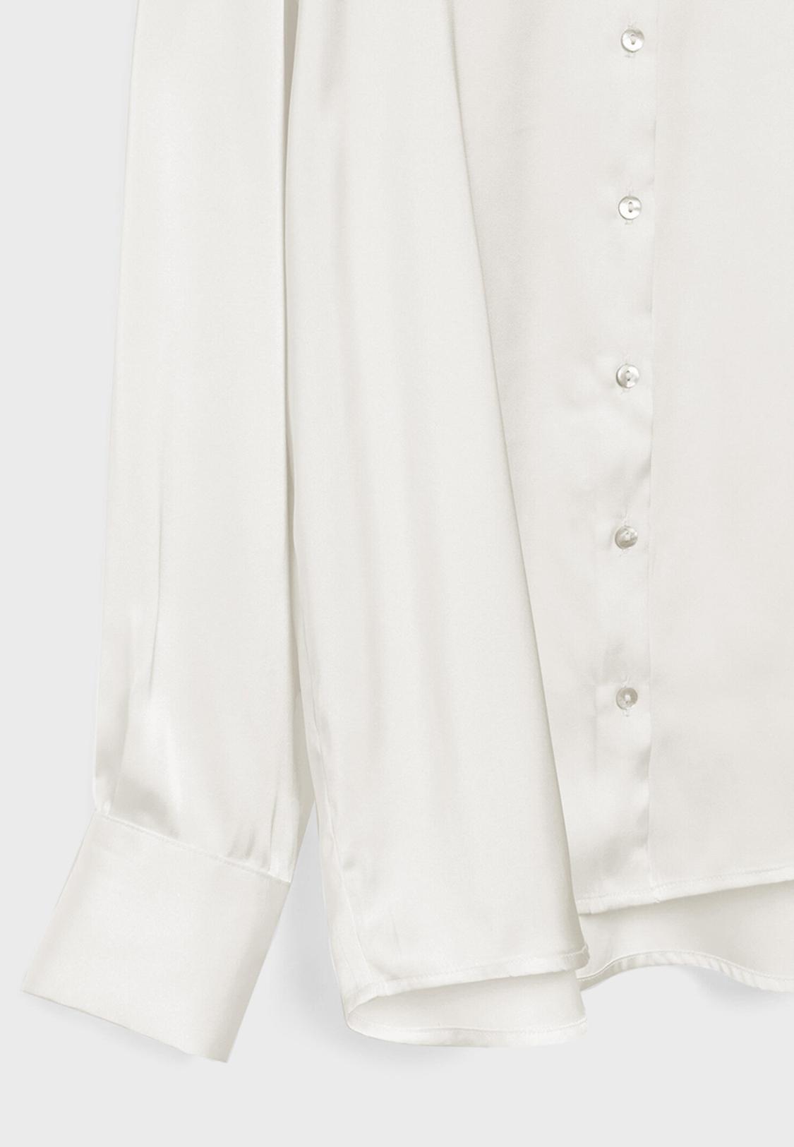 Satin Hm Chemisier Femme Chemise Satin Col à Revers Mode