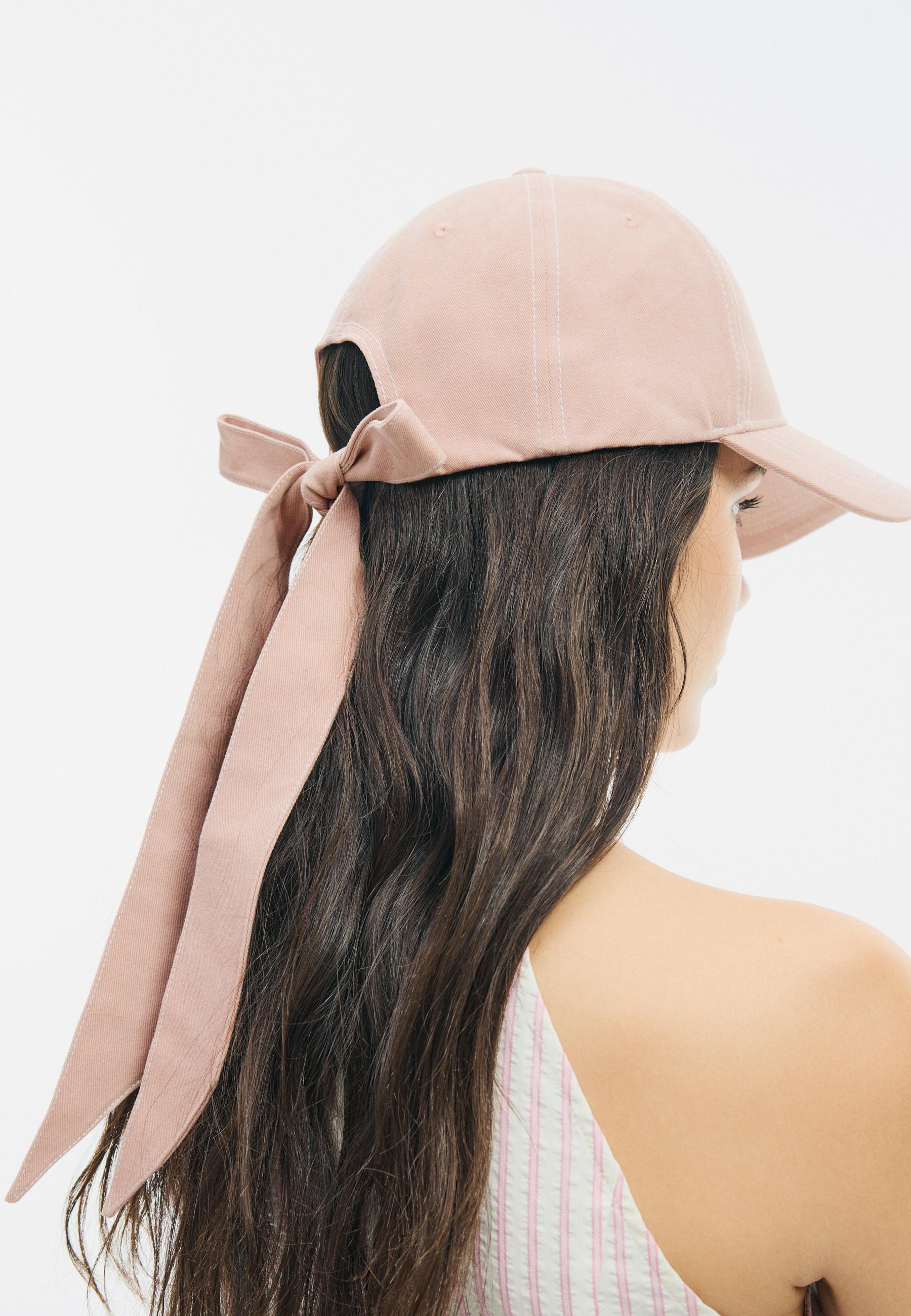 Bow cap — Pastel pink