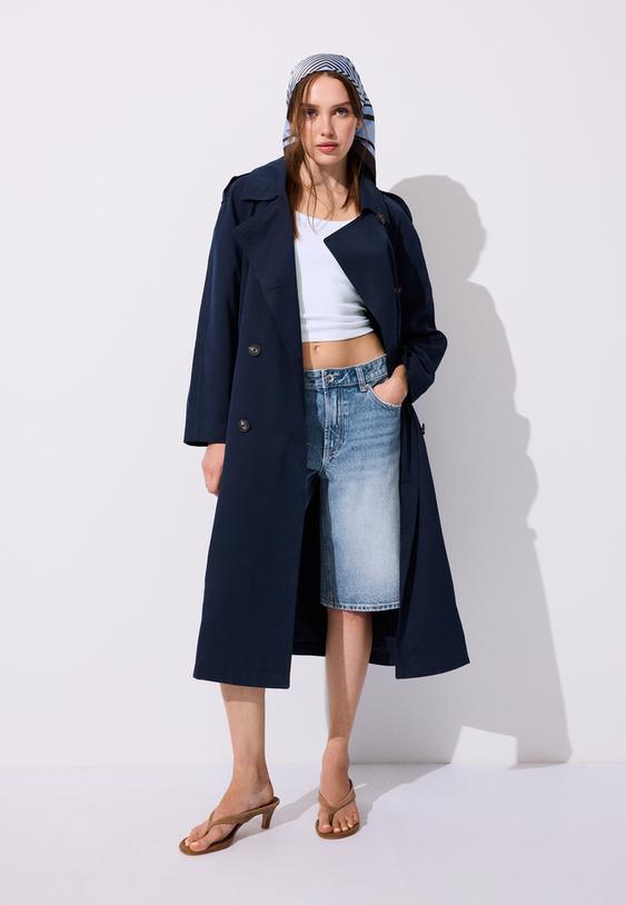 long flowing trench coat
