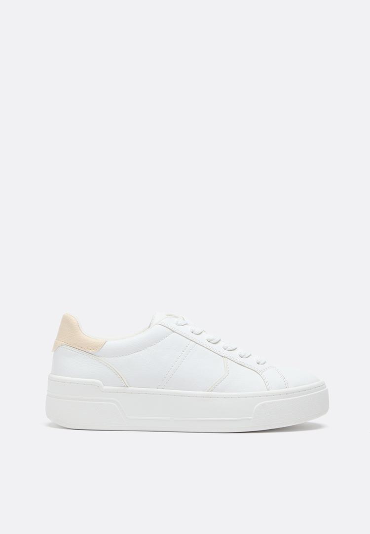 Stradivarius Casual Αθλητικά Παπούτσια Πλατφόρμα Λευκό 35