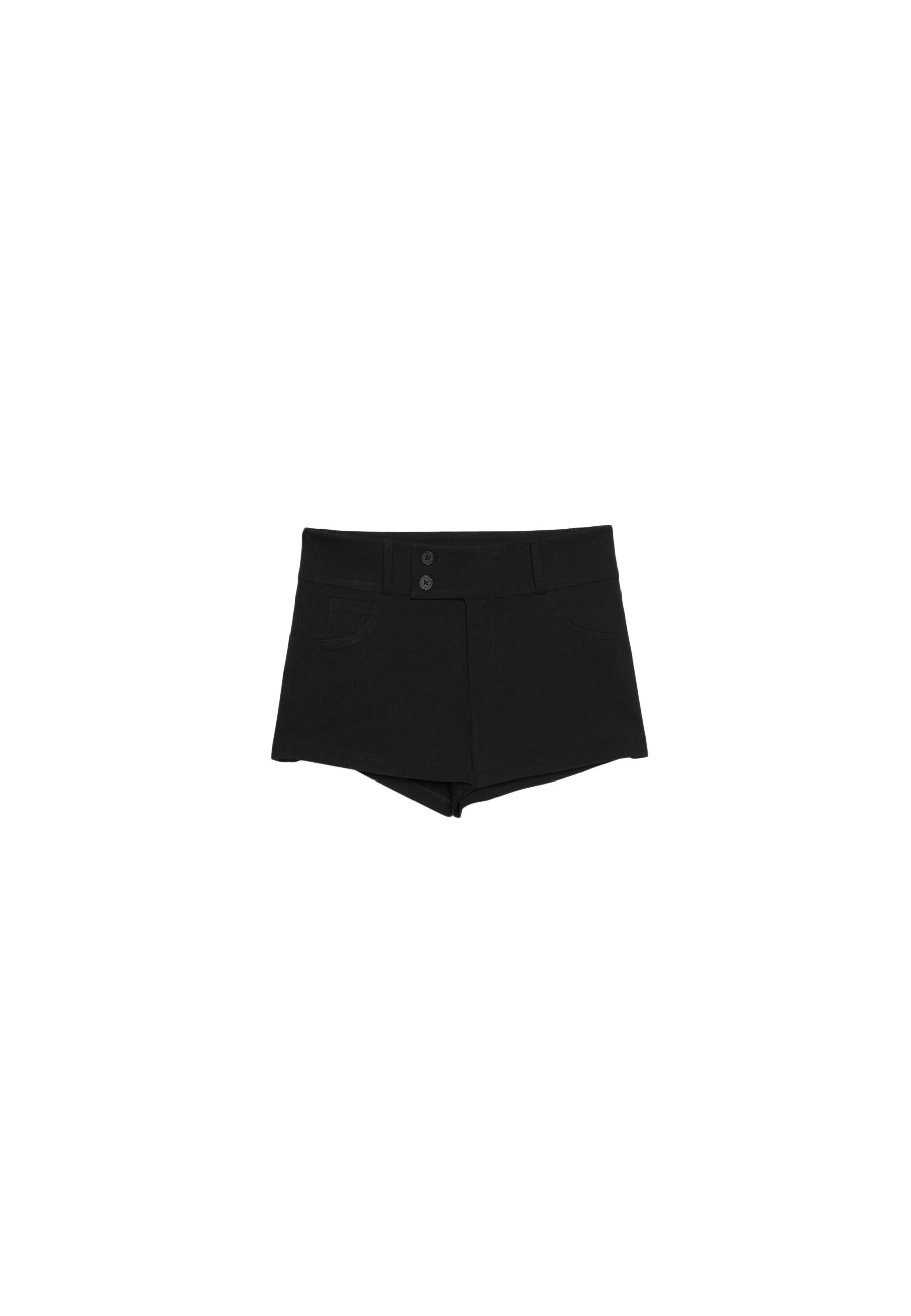 Bengalina mini shorts — Black