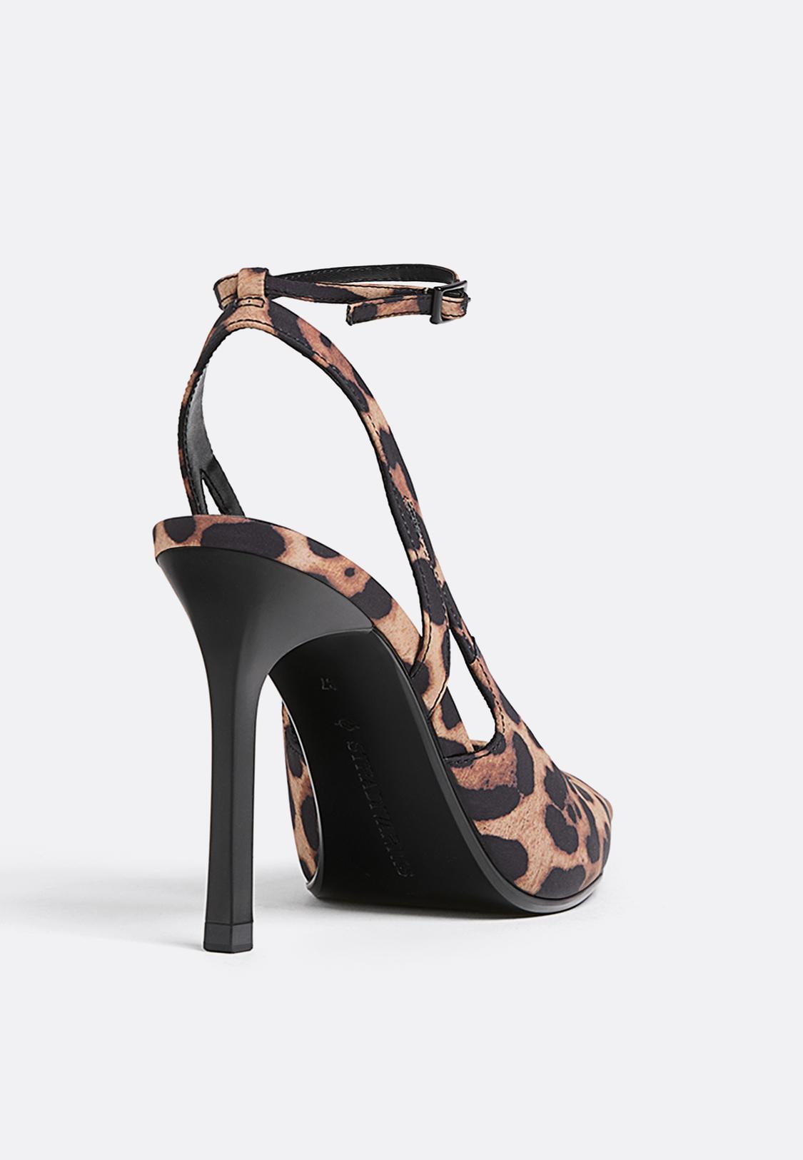 Leopard print high heel shoes