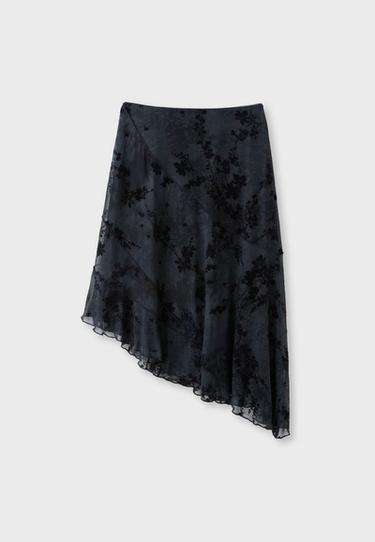 Asymmetric tulle skirt — Dark grey 7