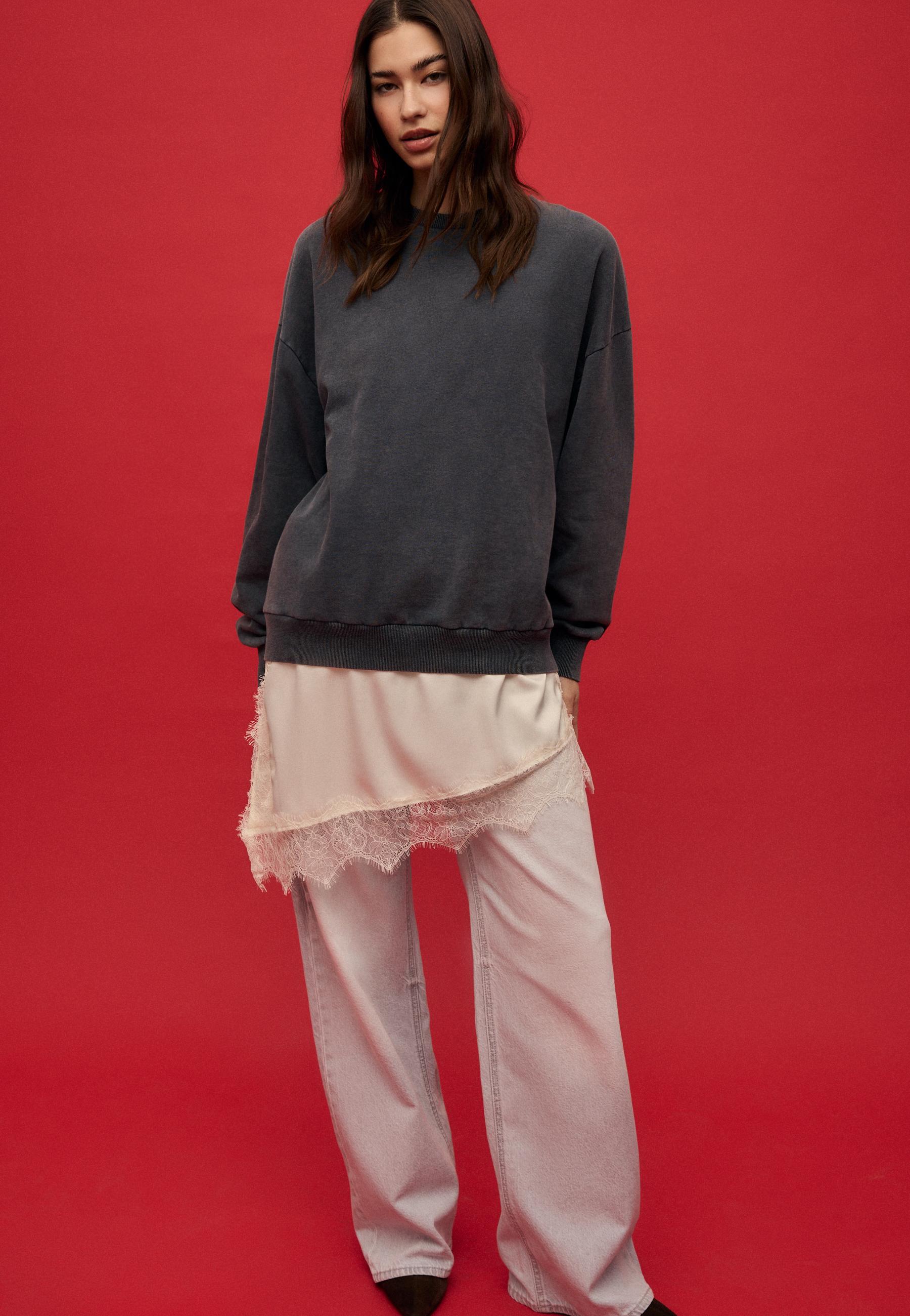 D91 Low wide-leg jeans — LIGHT GREY DENIM WASH